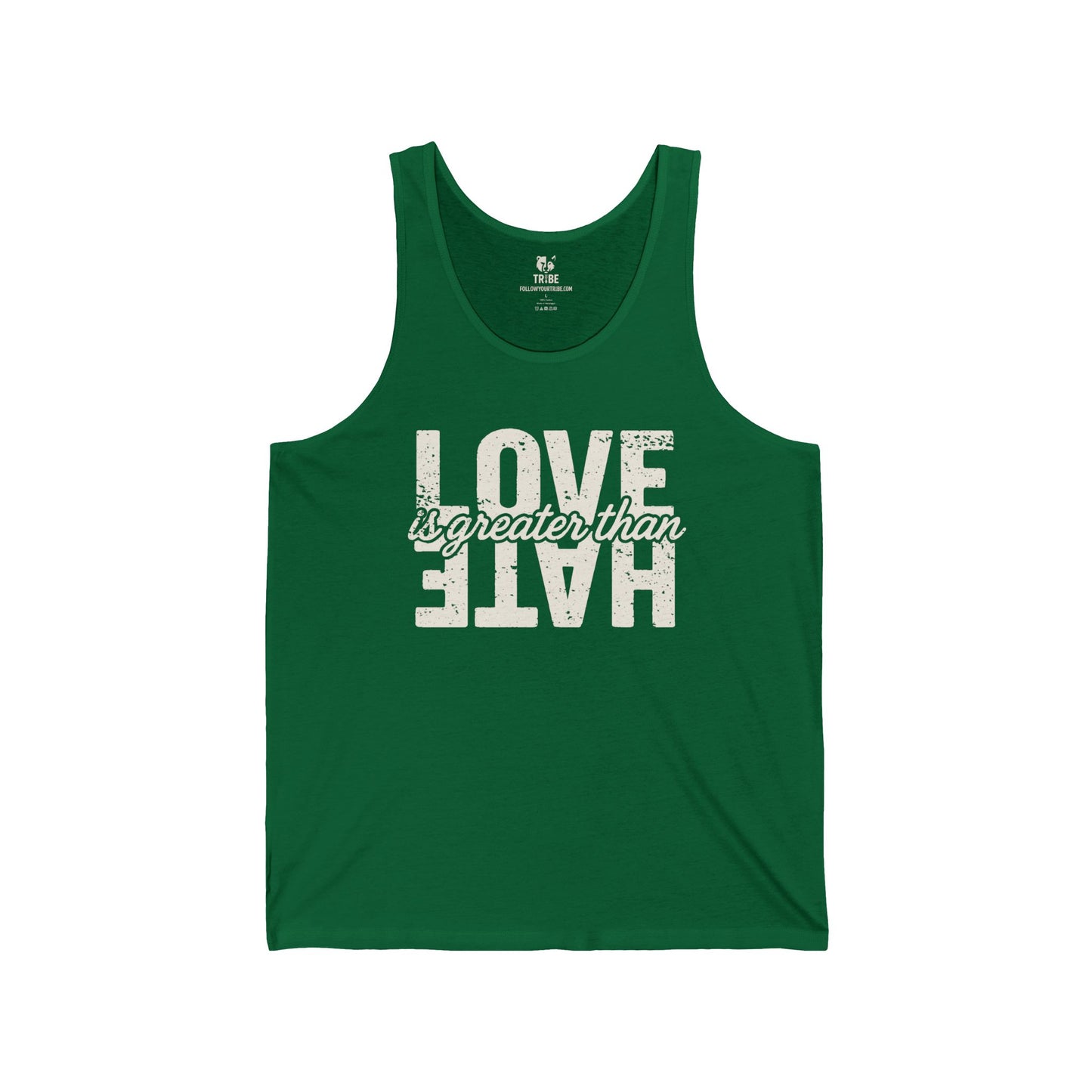 Protest Tank Top Love Is Greater Than Hate Social Justice Shirt Anti-Trump Merch Anti-Fascism Gear Resistance Tank Top Democrat Apparel