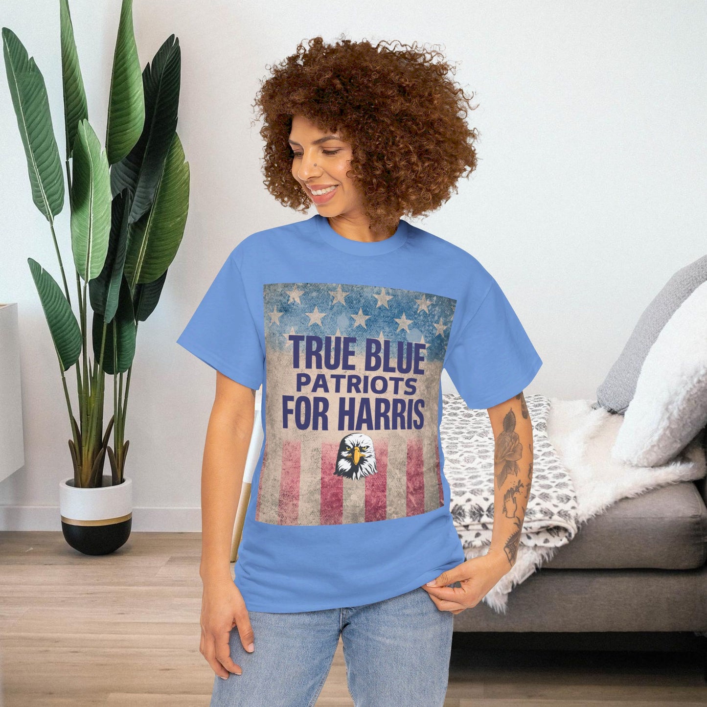 True Blue Patriots for Harris Shirt- Save Democracy Tee- Democrat Presidential Election T-Shirt