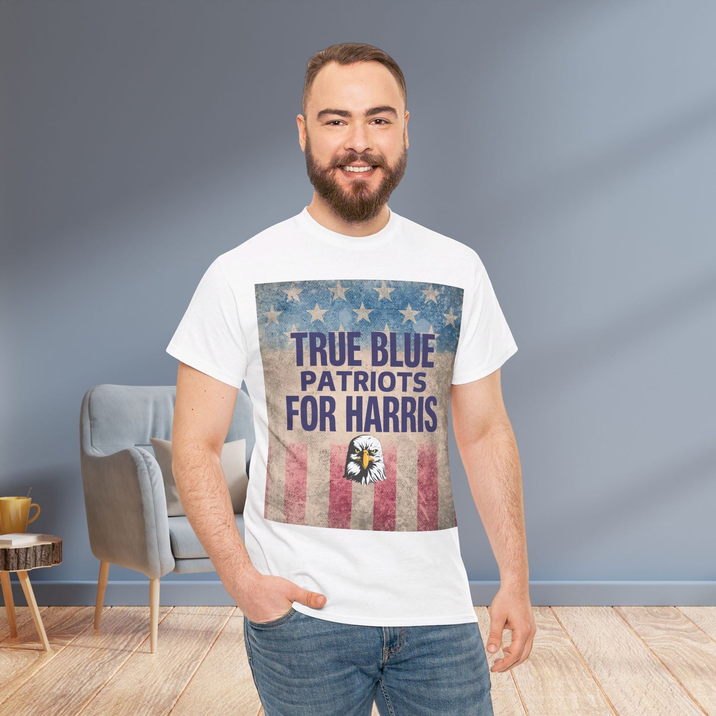 True Blue Patriots for Harris Shirt- Save Democracy Tee- Democrat Presidential Election T-Shirt