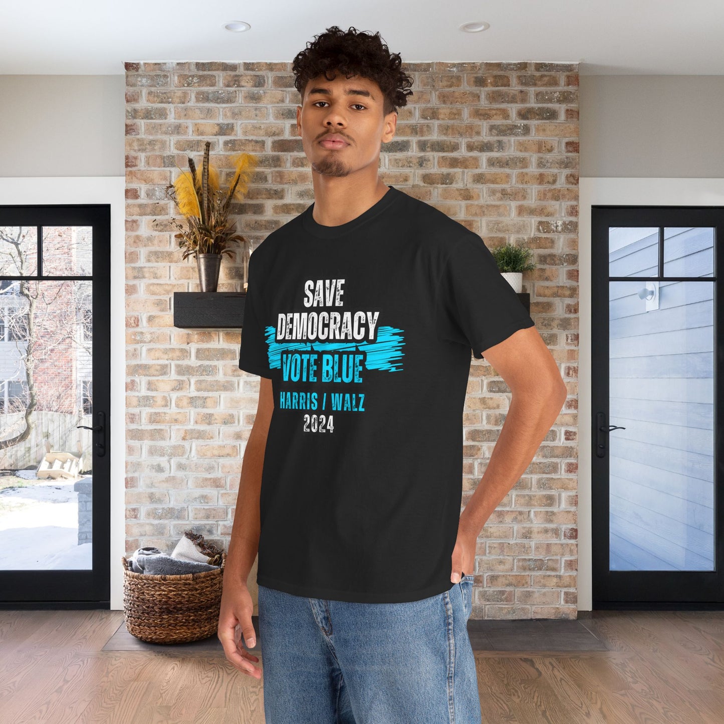 Save Democracy Vote Blue Shirt- Save Democracy Tee- Democrat Presidential Election T-Shirt