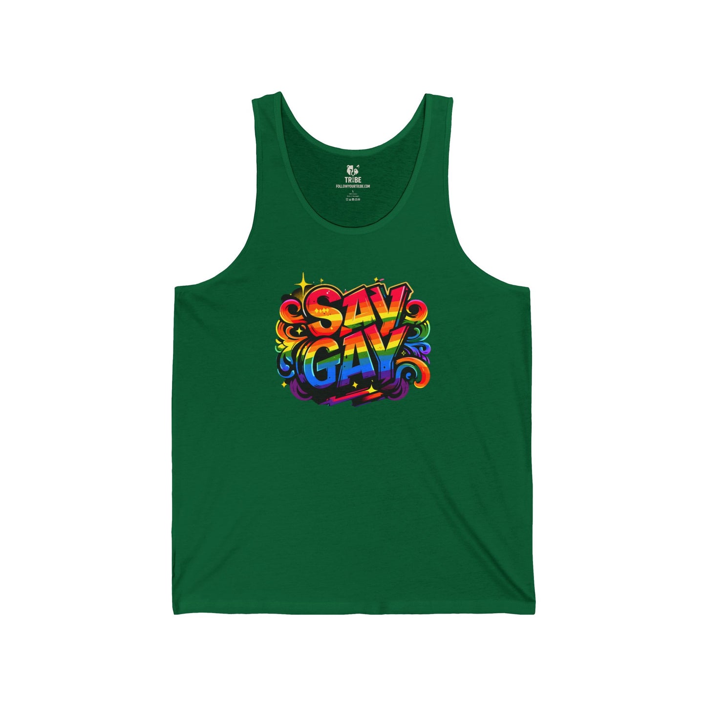 Say Gay Protest Tank Top LGBT Sleeveless Shirt Social Justice LGBTQ Tank LGBTQIA Top Queer Lesbian Bisexual Transgender Gay Pride Apparel