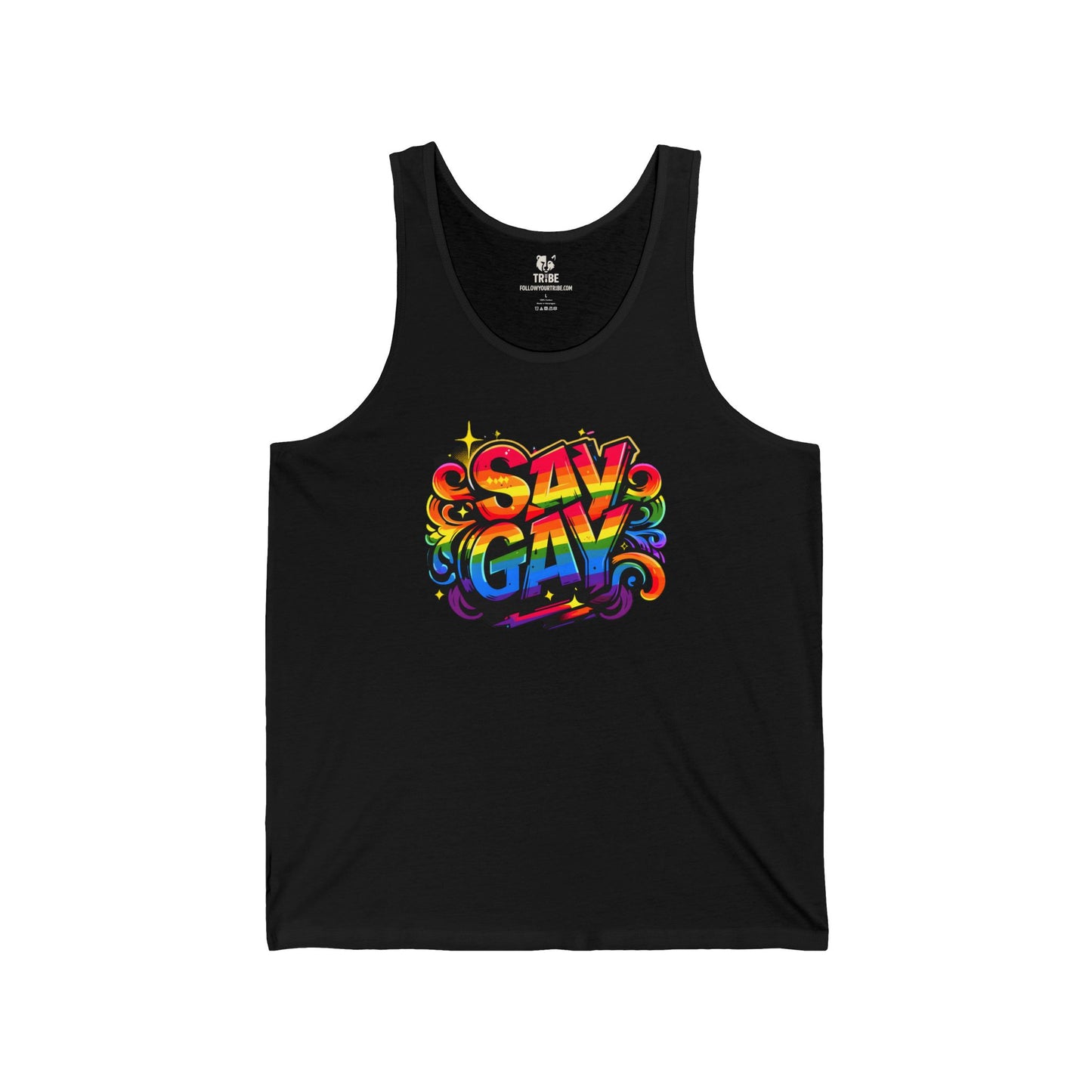 Say Gay Protest Tank Top LGBT Sleeveless Shirt Social Justice LGBTQ Tank LGBTQIA Top Queer Lesbian Bisexual Transgender Gay Pride Apparel
