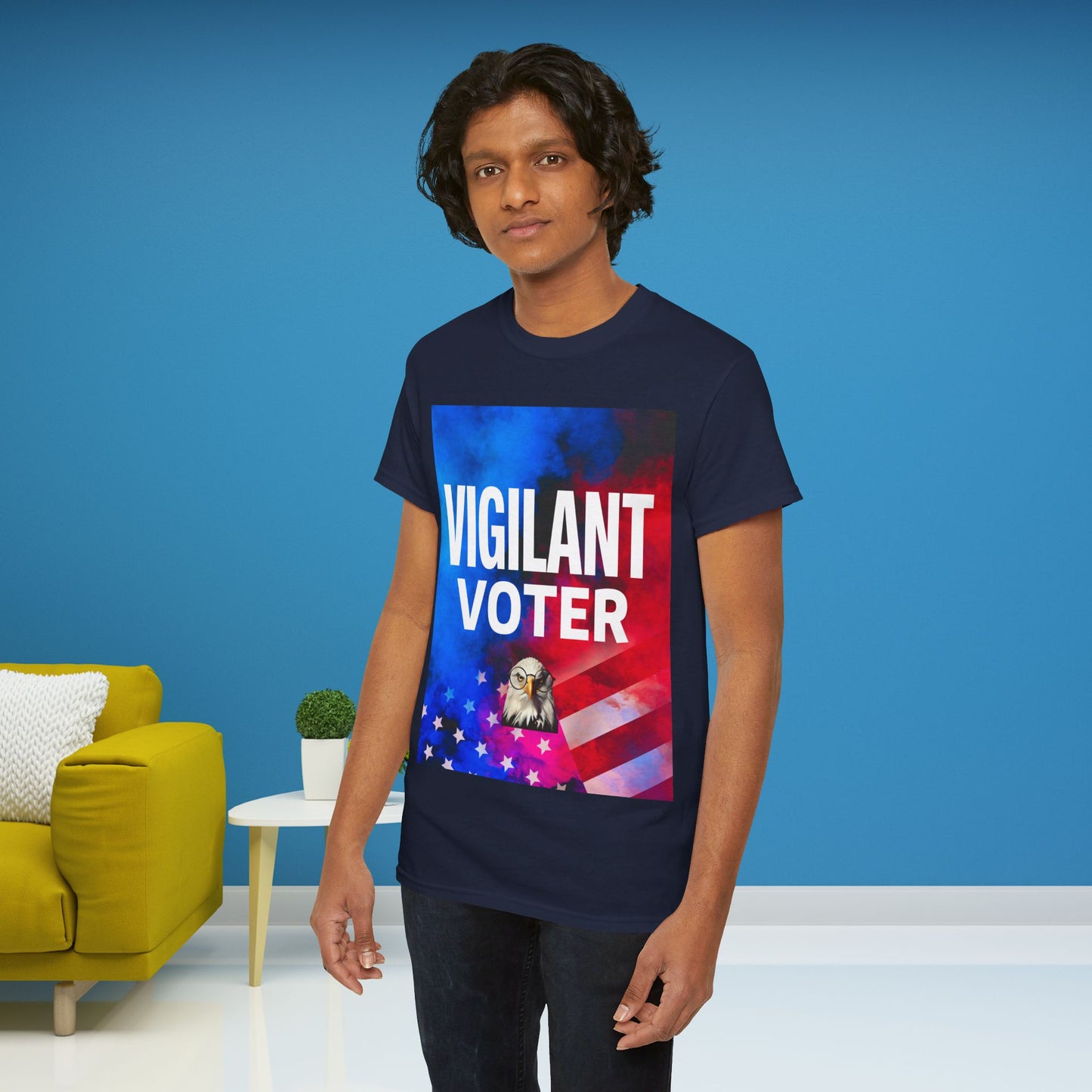 Vigilant Voter Shirt- Vote Blue Save Democracy Tee- Democrat Presidential Election T-Shirt