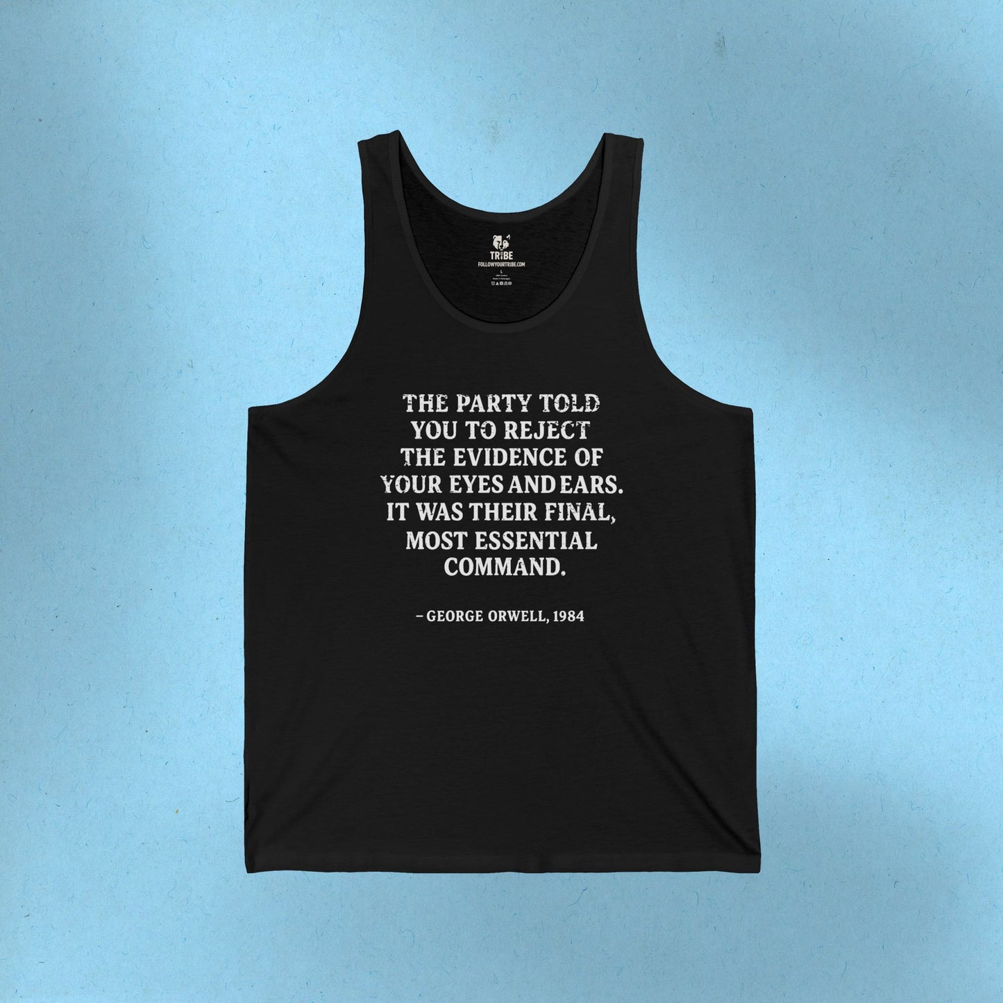 George Orwell's 1984 Protest Tank Top Social Justice Shirt Anti-Trump Merch Anti-Fascism Gear Resistance Activist Tank Top Democrat Apparel