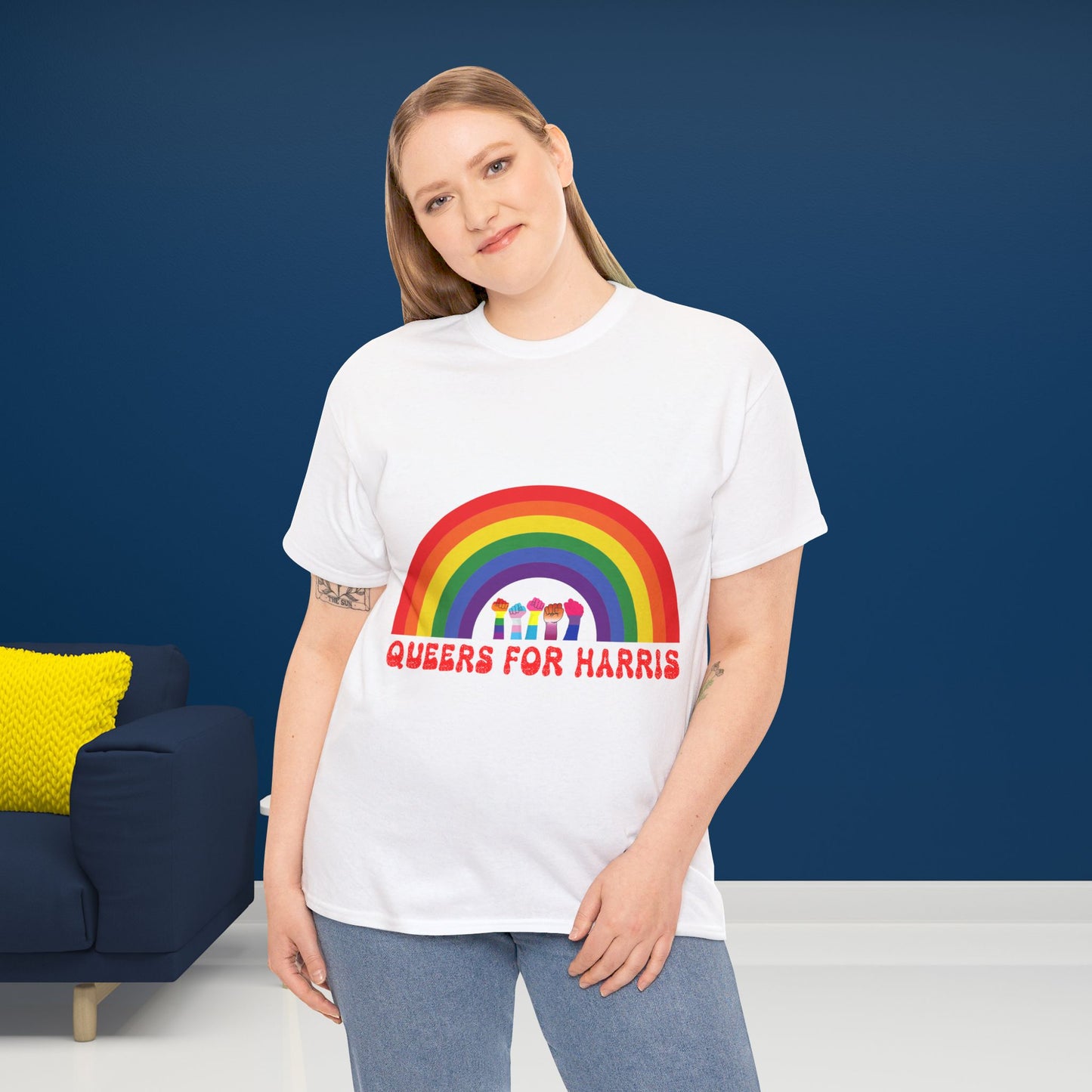 Queers For Harris Shirt- Support LGBTQ Tee-  Democrat Presidential Election T-Shirt