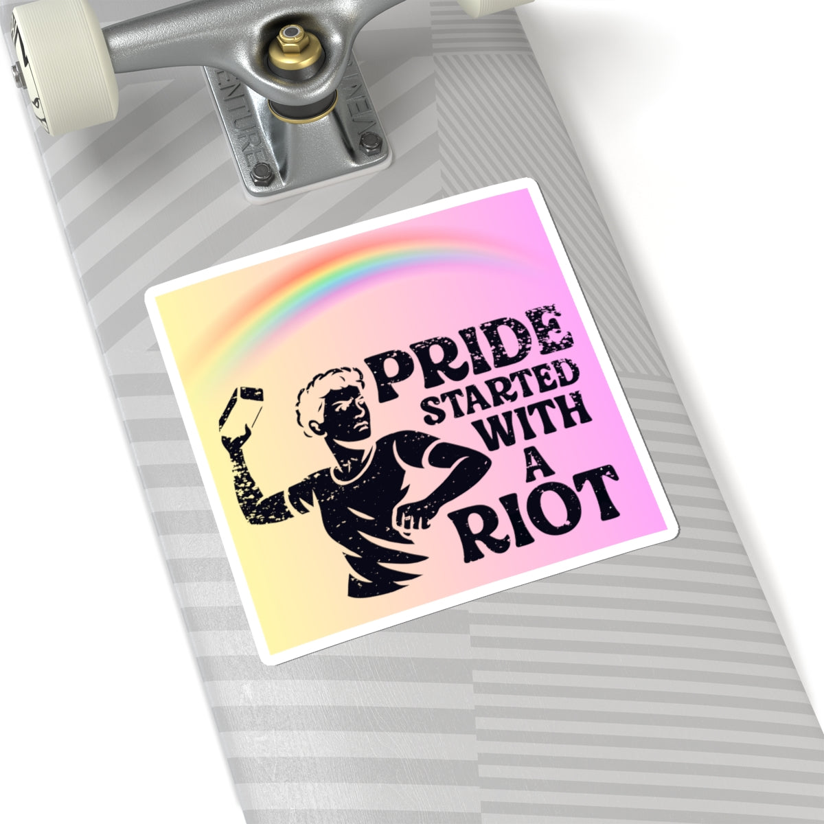 Stonewall Protest LGBT Water Bottle Sticker Laptop LGBTQ Decal Queer Lesbian Bisexual Transgender Gay Pride Merch LGBTQIA Political Adhesive