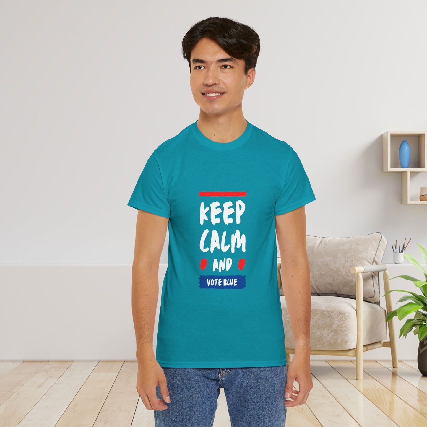 Keep Calm and Vote Blue Shirt- Save Democracy Tee- Democrat Presidential Election T-Shirt