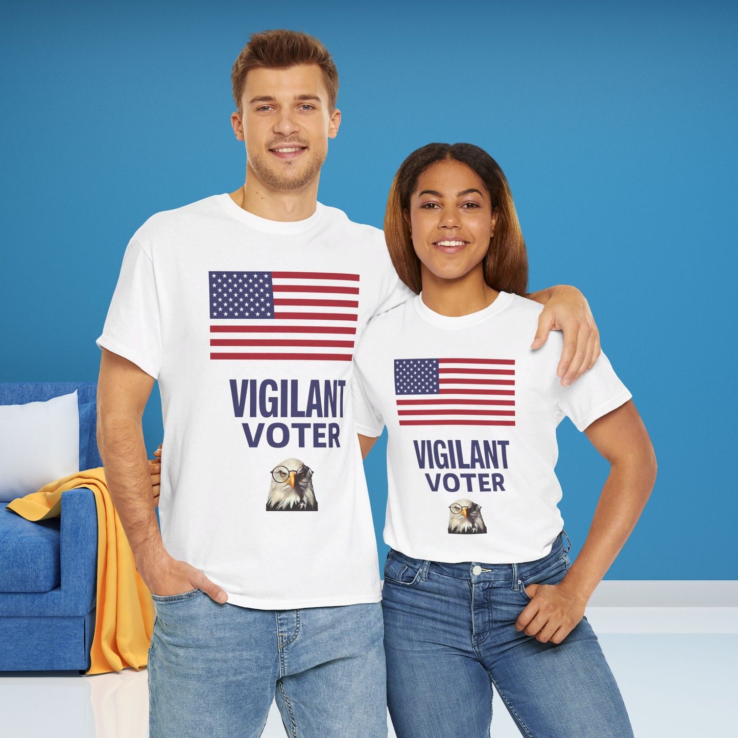 Vigilant Voter Shirt- Vote Blue Save Democracy Tee- Democrat Presidential Election T-Shirt