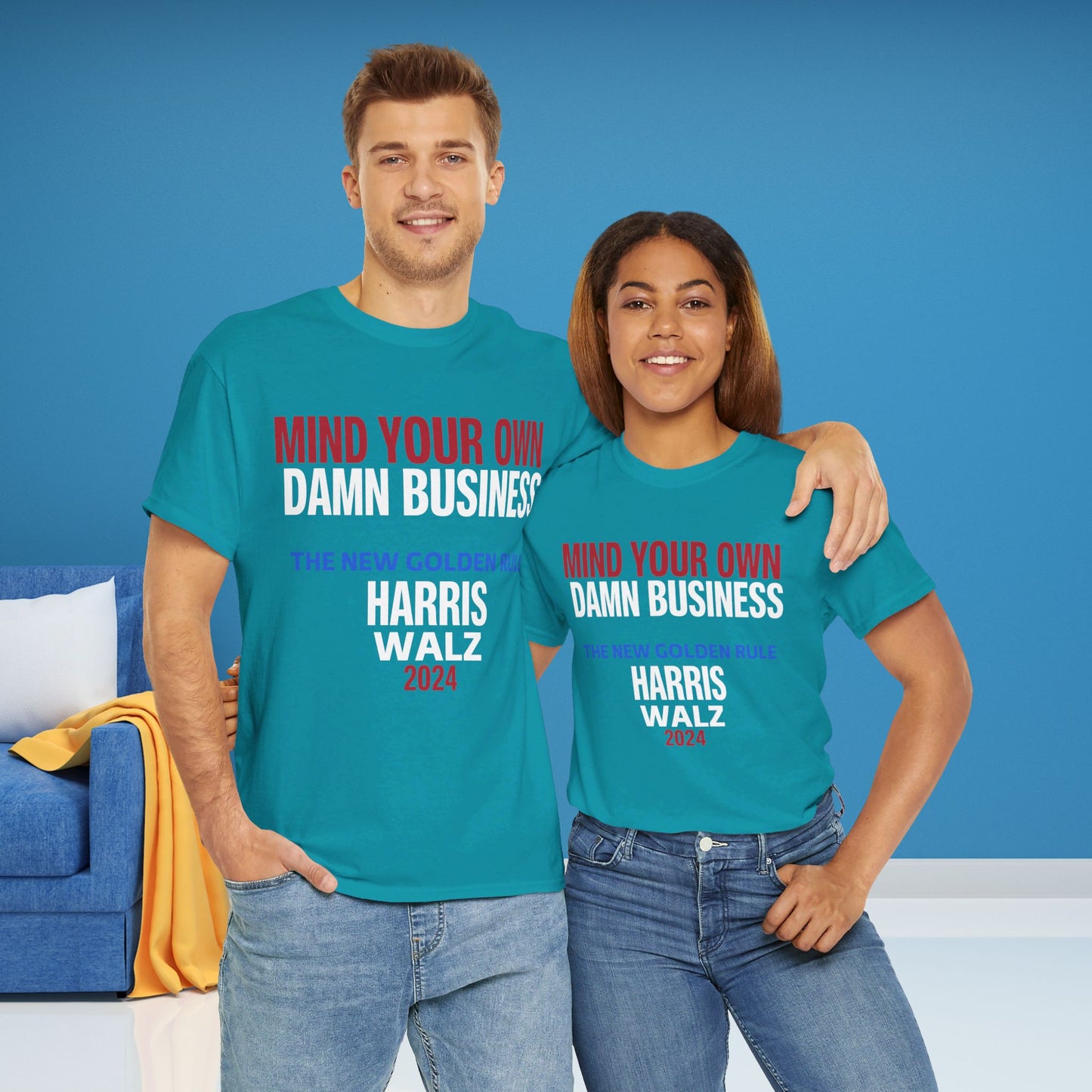 Mind Your Own Damn Business Shirt- Harris Walsh Tee-  Democrat Presidential Election T-Shirt