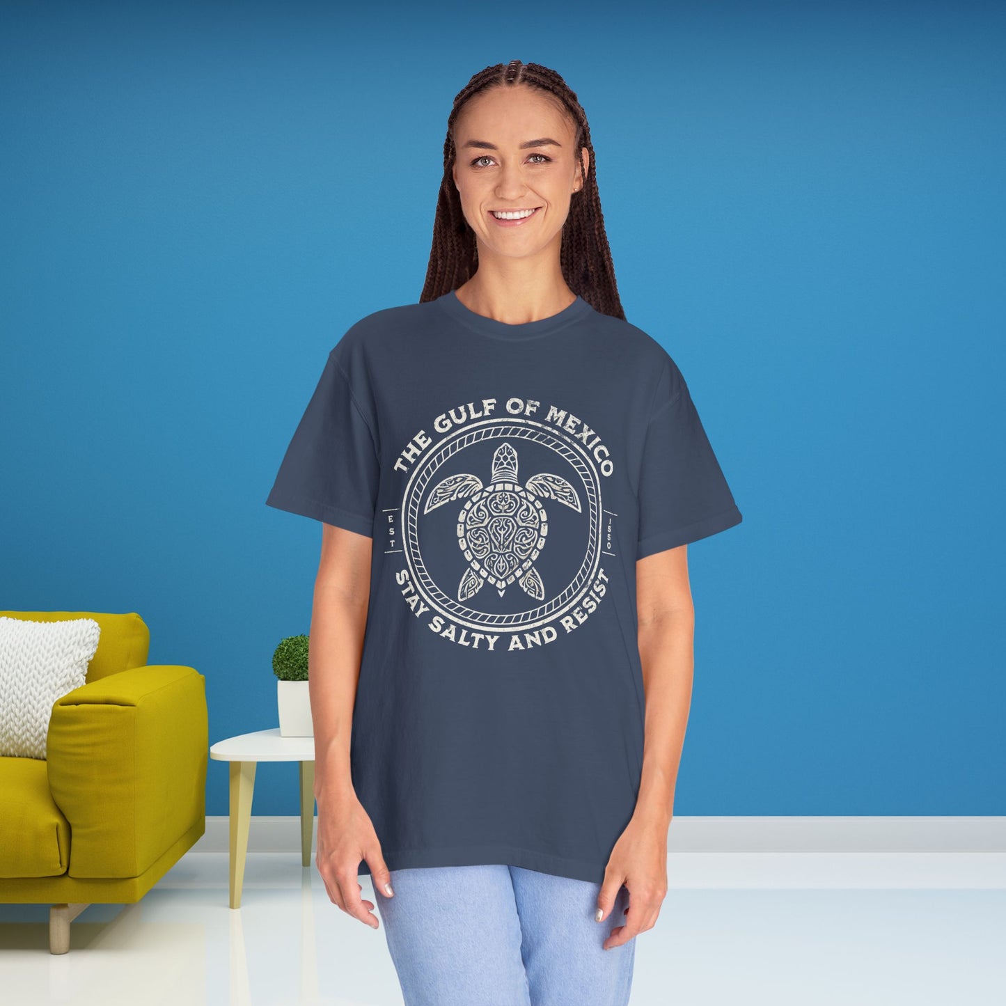Gulf of Mexico Tee Stay Salty and Resist T-Shirt Social Justice Shirt Comfort Colors Resistance Anti Trump Protest Tribal Democrat Apparel