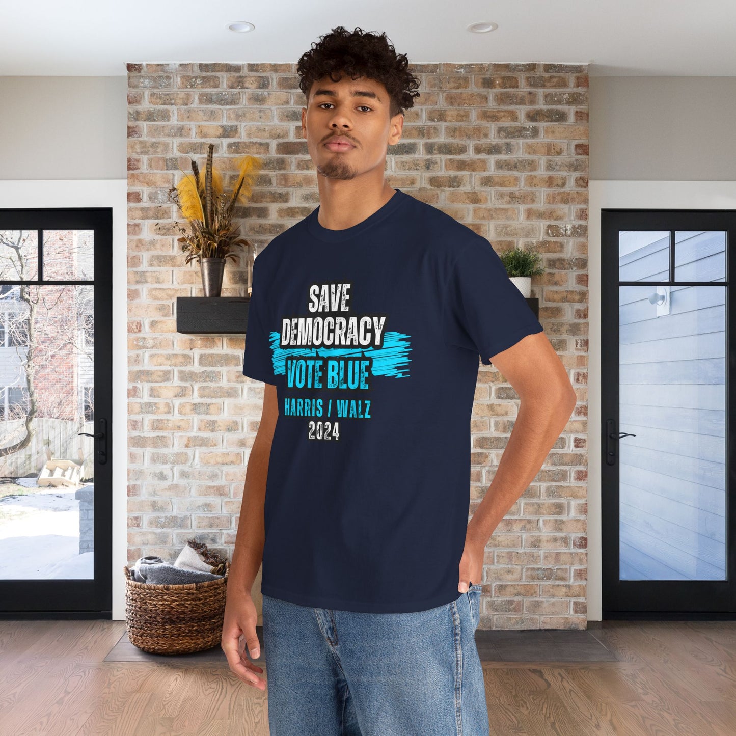 Save Democracy Vote Blue Shirt- Save Democracy Tee- Democrat Presidential Election T-Shirt