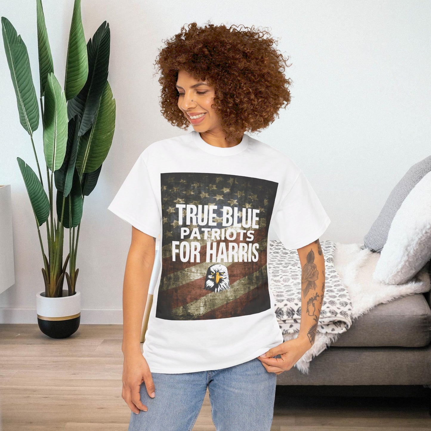 True Blue Patriots for Harris Shirt- Save Democracy Tee- Democrat Presidential Election T-Shirt