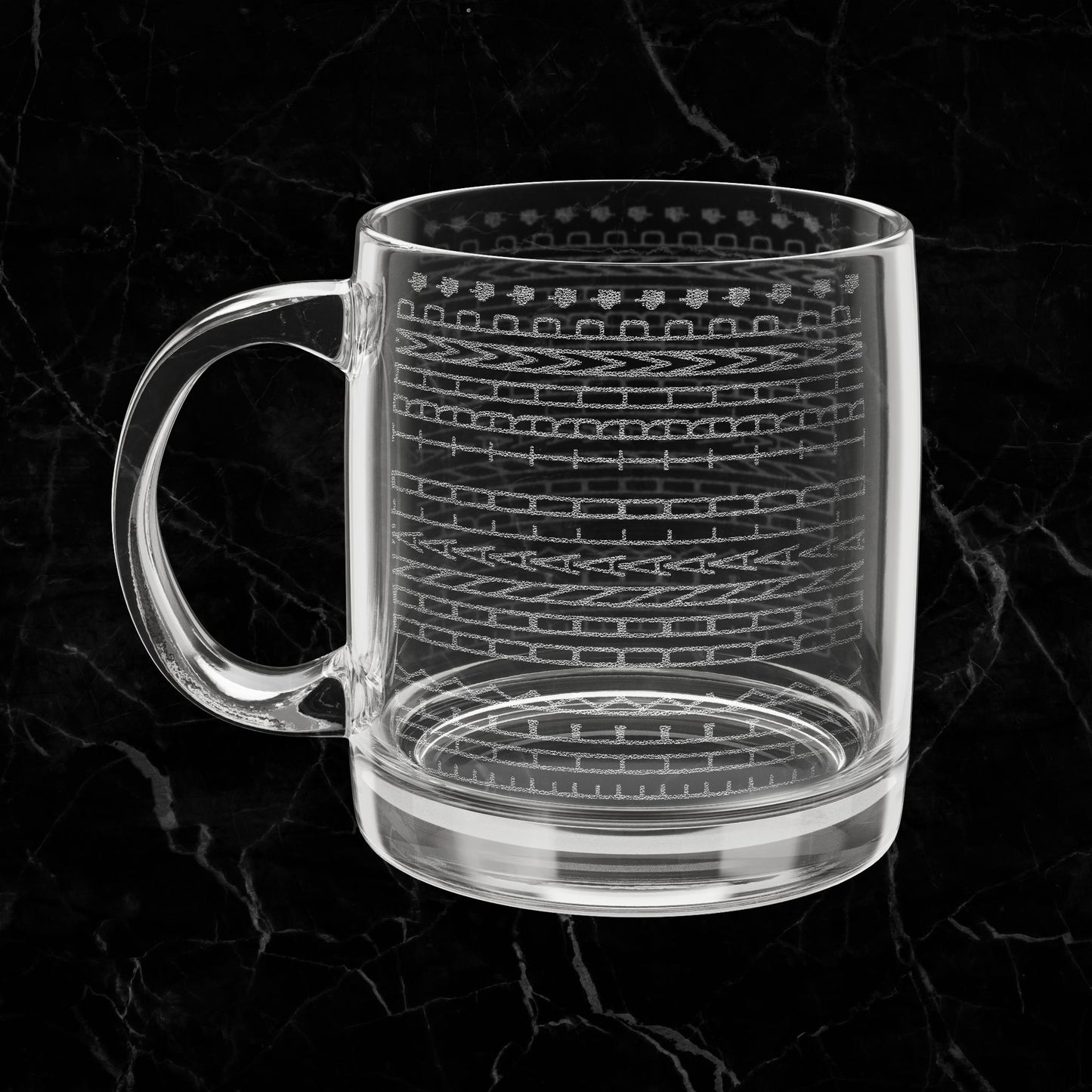 FDT Glass Cup Hidden Message Mug Fuck Donald Trump Engraved 12oz Foxtrot Delta Tango Political Anti-Fascism Protest Coffee Cups