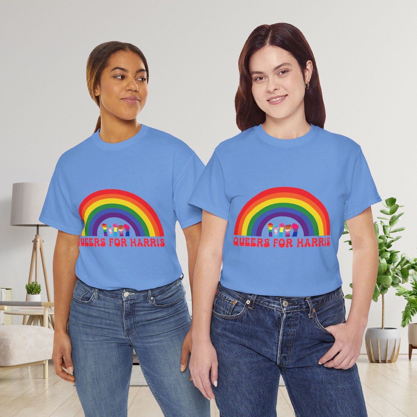 Queers For Harris Shirt- Support LGBTQ Tee-  Democrat Presidential Election T-Shirt