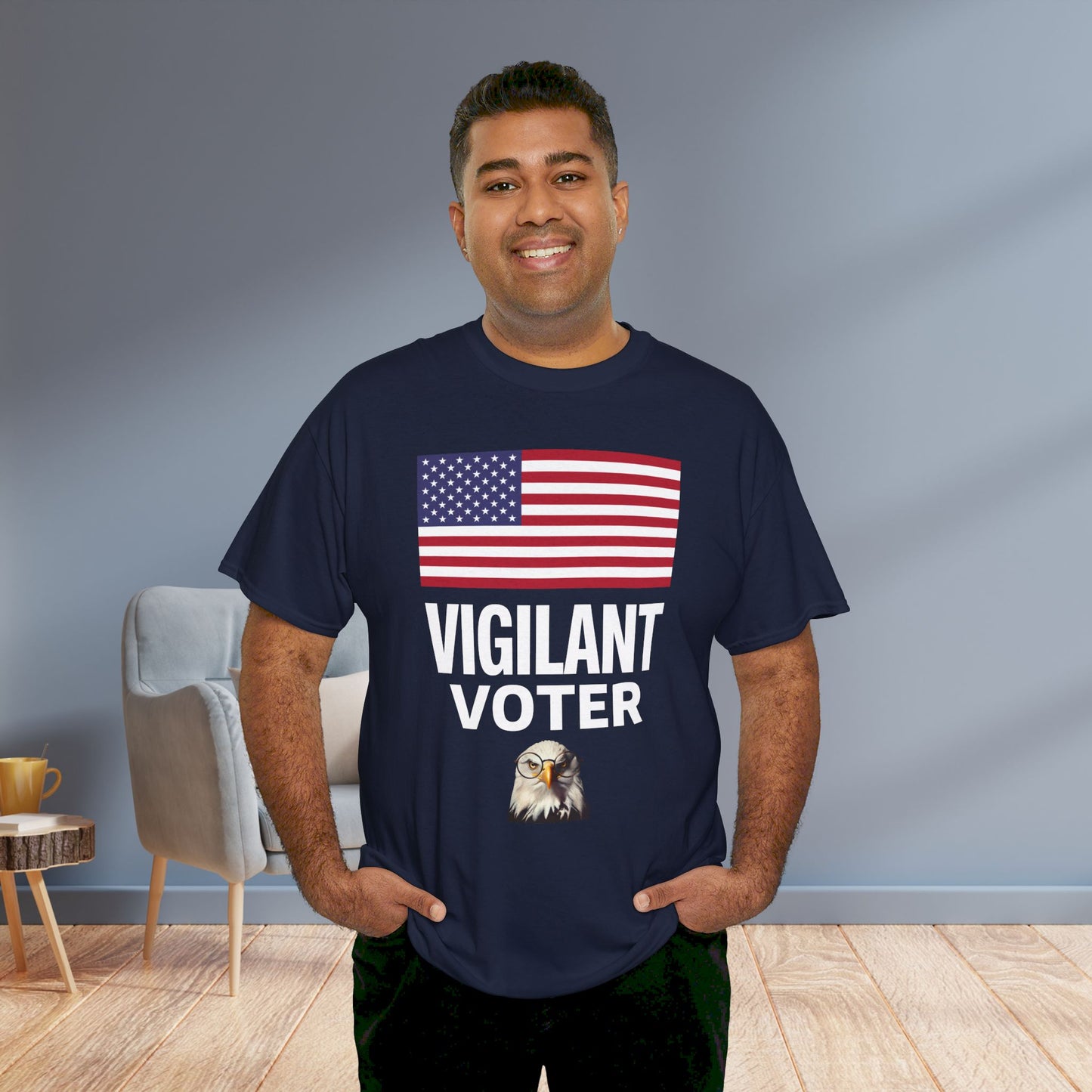 Vigilant Voter Shirt- Vote Blue Save Democracy Tee- Democrat Presidential Election T-Shirt