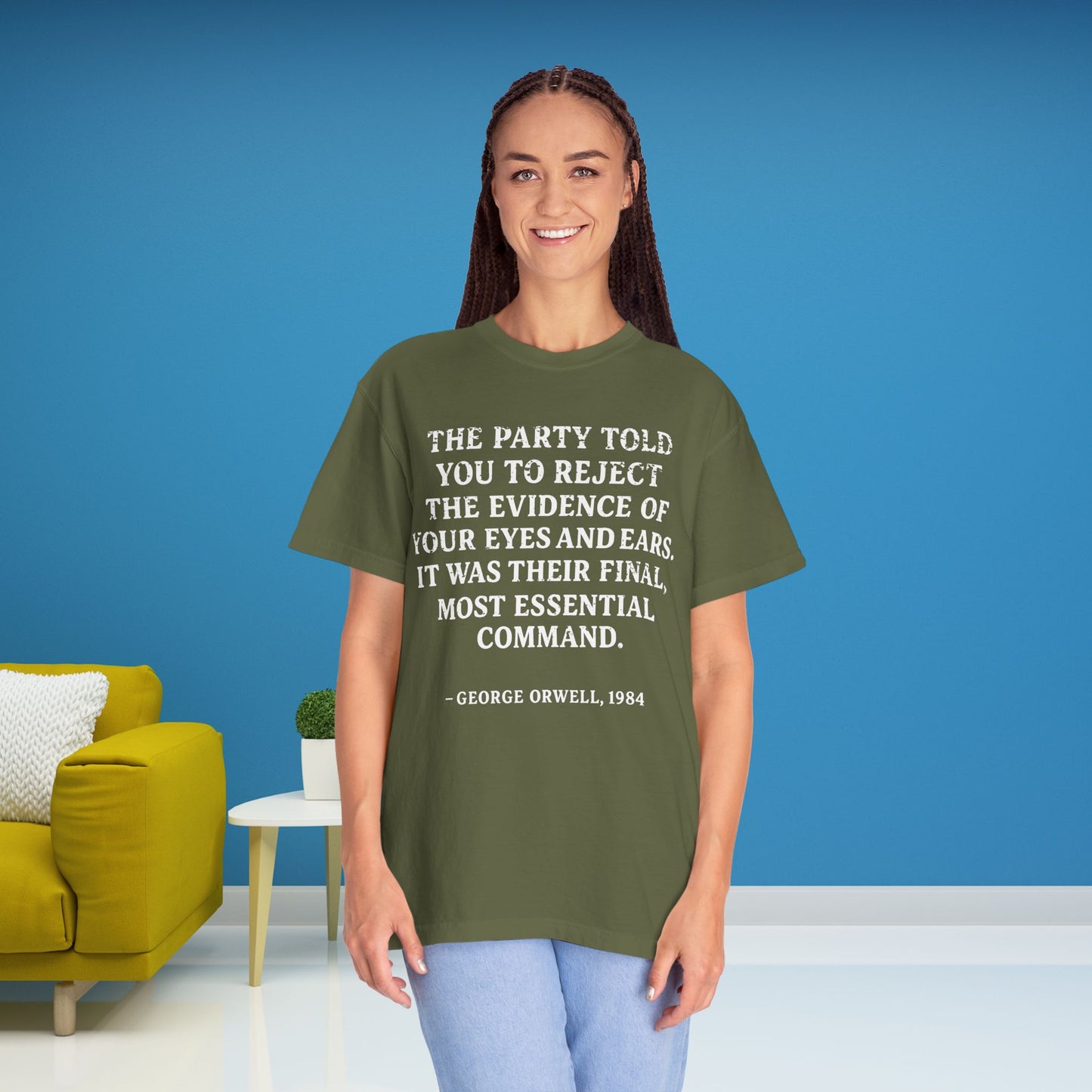 George Orwell's 1984 Protest Shirt Social Justice Anti-Trump Gear Resistance Tee Anti-Fascism TShirt Comfort Colors T-Shirt Democrat Apparel