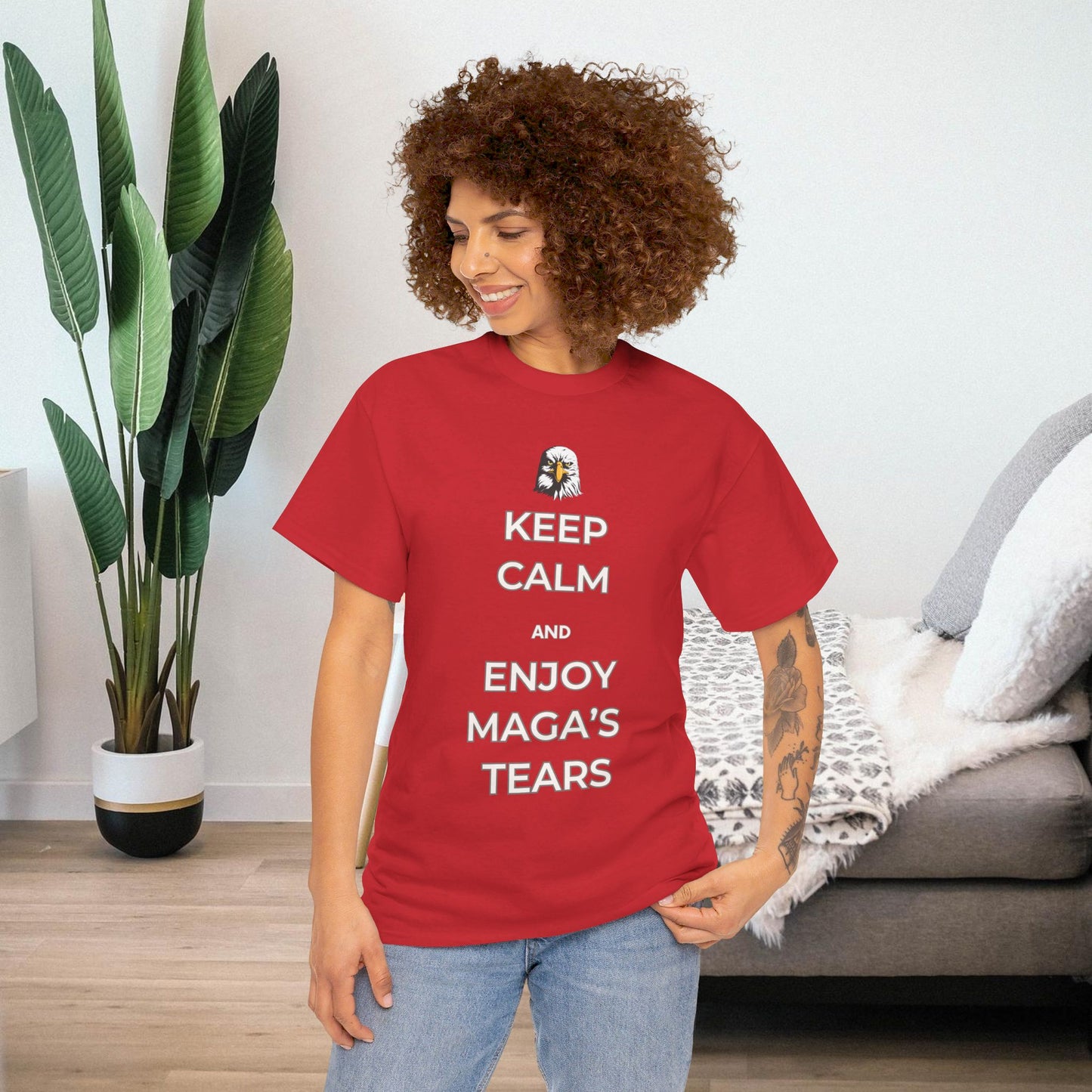 Keep Calm and Enjoy MAGA's Tears Shirt- Harris Walz Tee-  Democrat Presidential Election T-Shirt