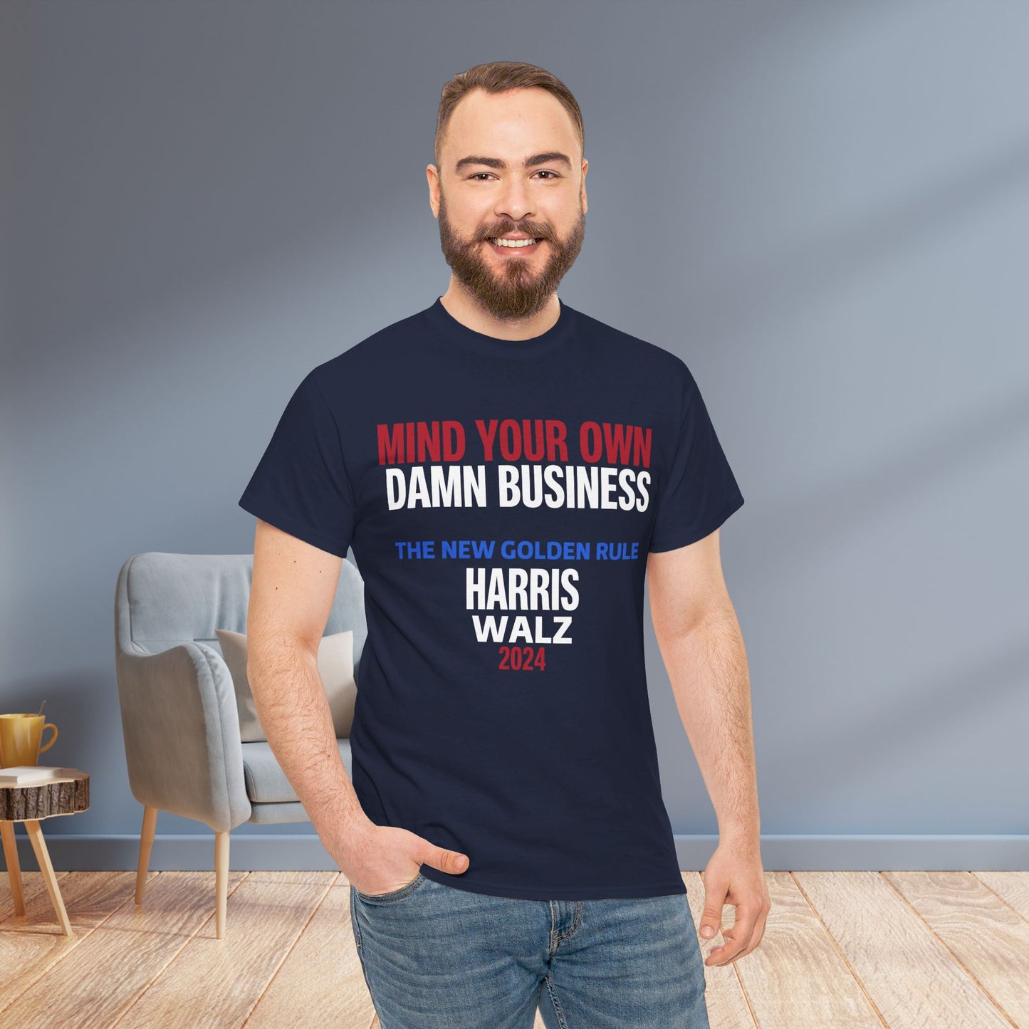 Mind Your Own Damn Business Shirt- Harris Walsh Tee-  Democrat Presidential Election T-Shirt