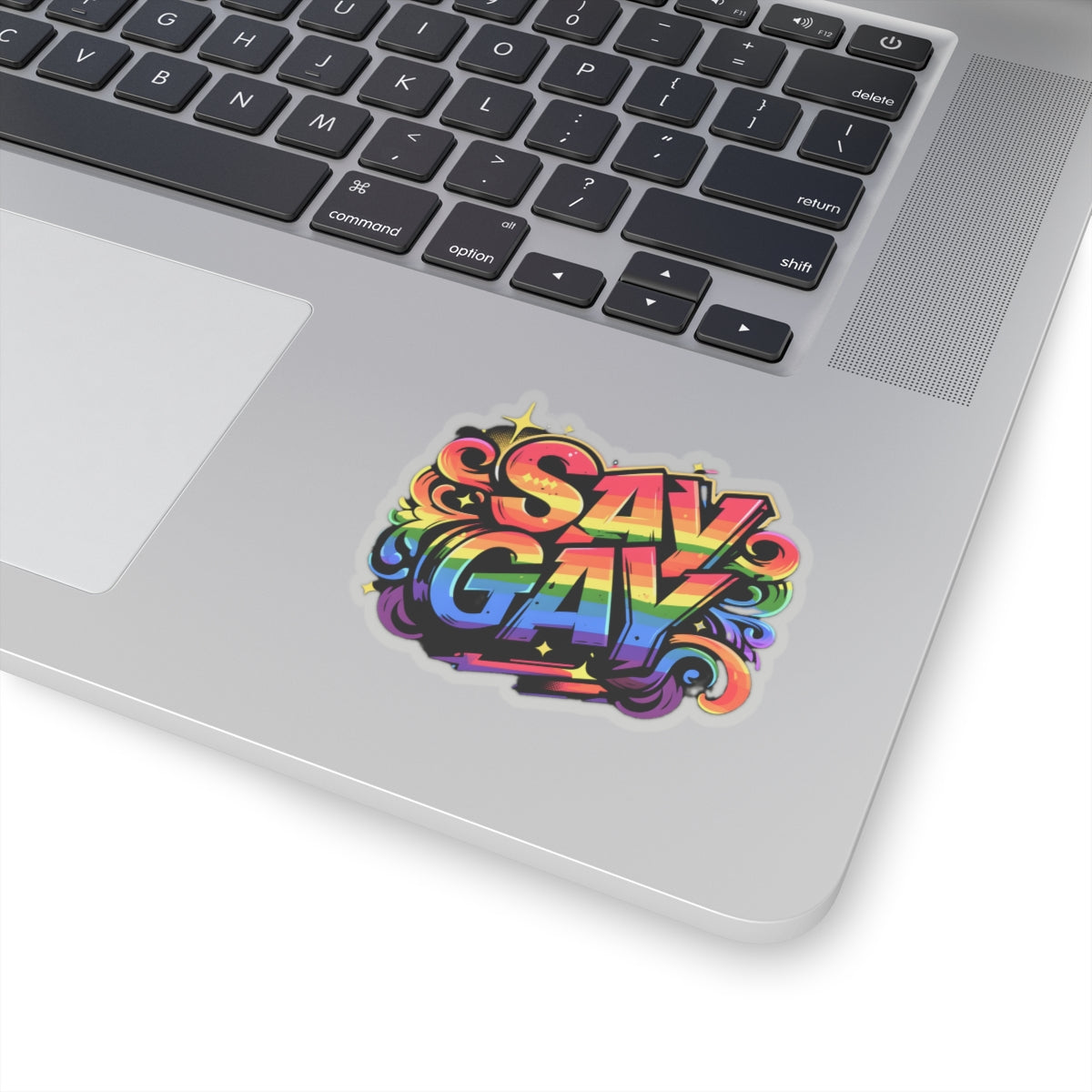Just Say Gay LGBT Water Bottle Sticker for Laptop LGBTQ Decal Queer Lesbian Bisexual Transgender Gay Pride Merch LGBTQIA Political Adhesive