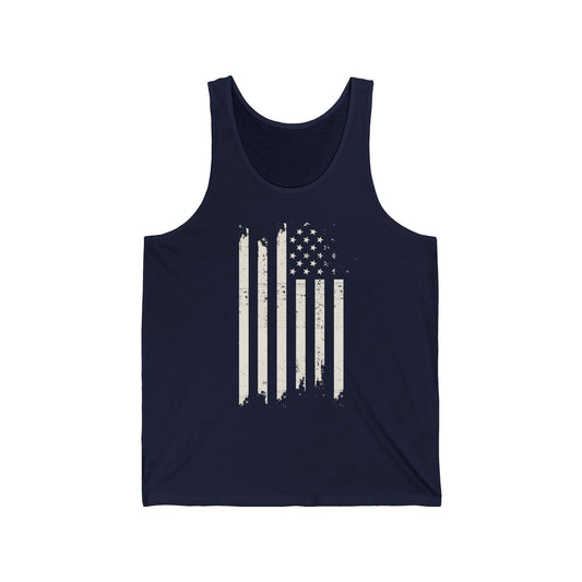 Distressed US Flag Mourning Protest Tank Top Social Justice Shirt Anti-Trump Merch Anti-Fascism Resist Activist Tank Top Democrat Apparel