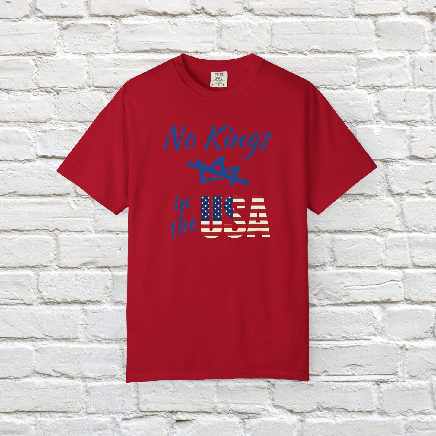 No Kings in the USA Protest Tee Resistance Social Justice Shirt Comfort Colors Ring-Spun US Cotton Resist Anti Trump Democrat Apparel