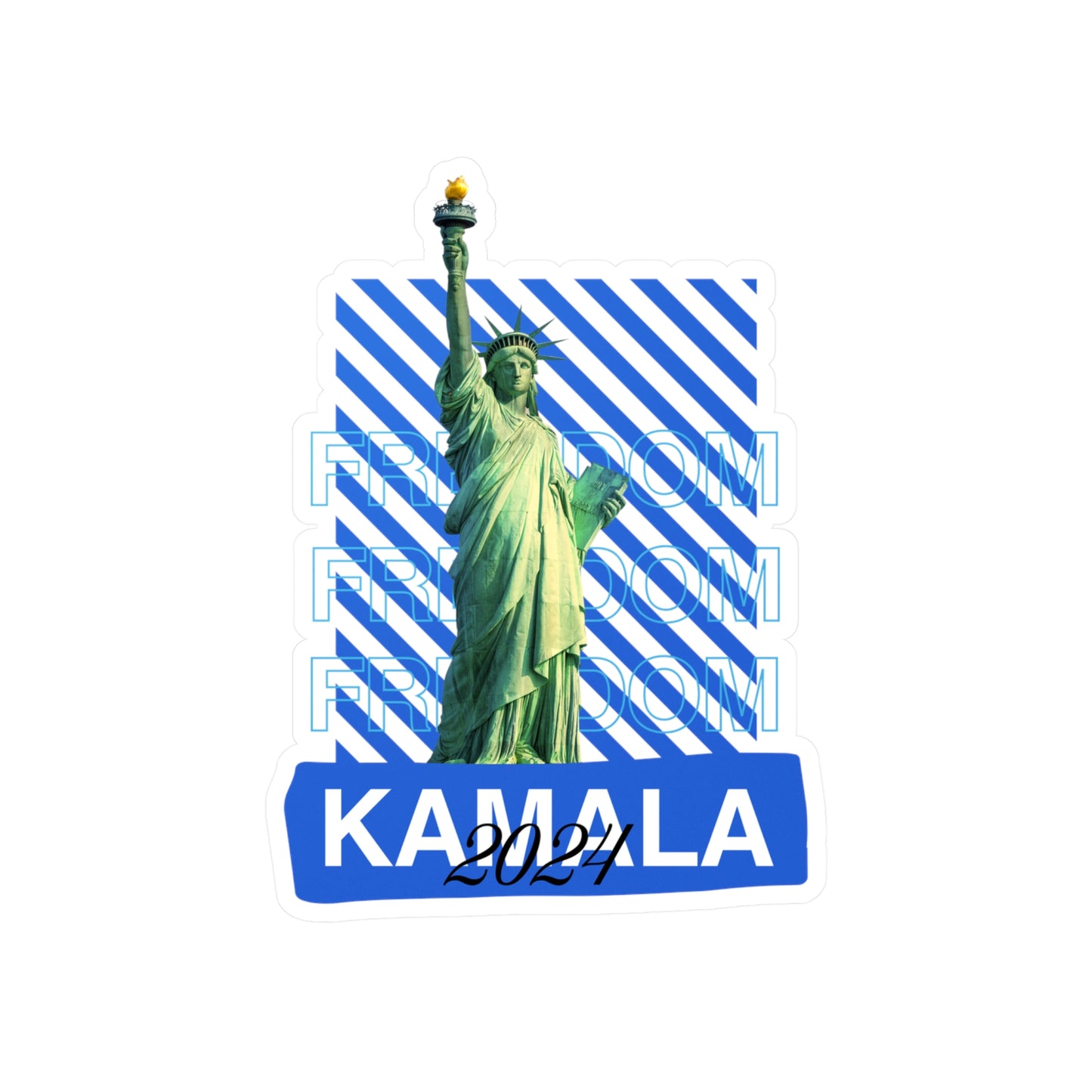 Statue of Liberty Freedom Kamala 2024 Kiss-Cut Vinyl Decals - Save Democracy Freedom Decal