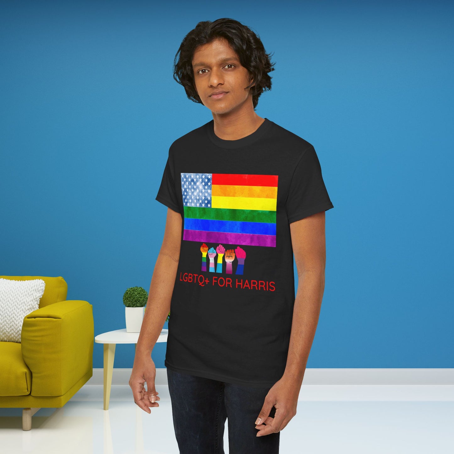 LGBTQ+ for Harris Shirt- Queer for Harris Tee-  Democrat Presidential Election T-Shirt