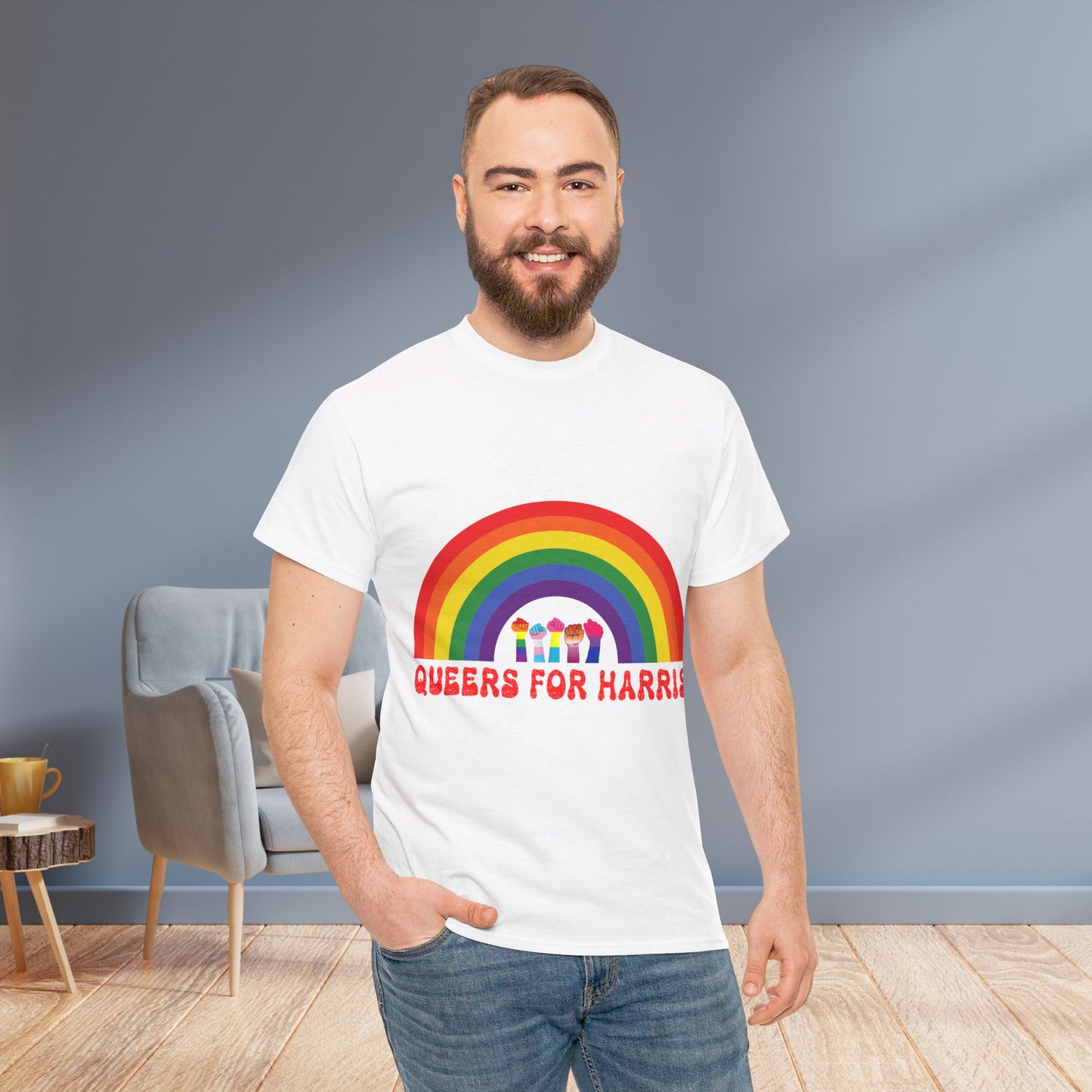 Queers For Harris Shirt- Support LGBTQ Tee-  Democrat Presidential Election T-Shirt