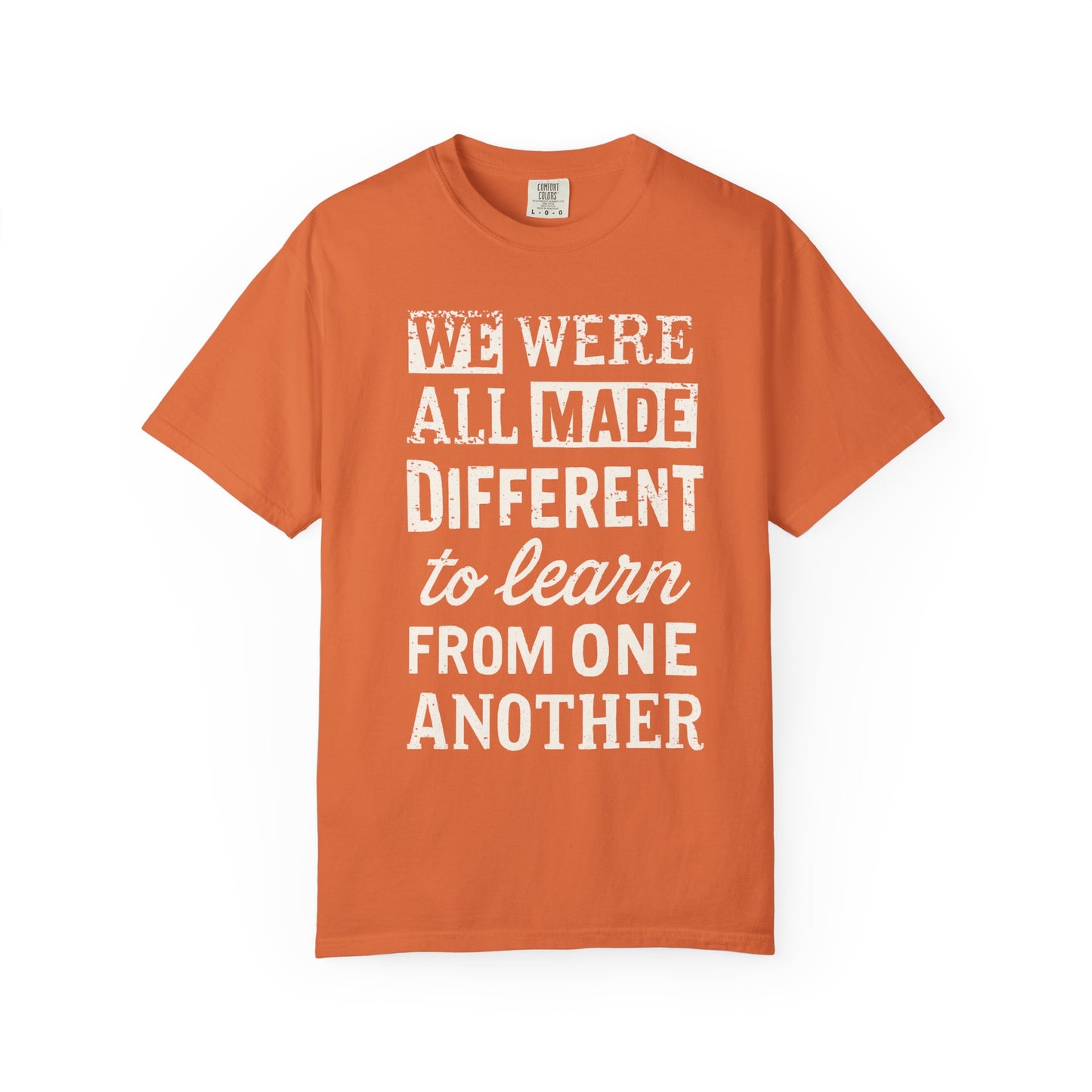 We Were All Made Different Protest Shirt Social Justice T-Shirt Anti-Trump Merch Comfort Colors Anti-Fascism Resistance Gear Protest Apparel
