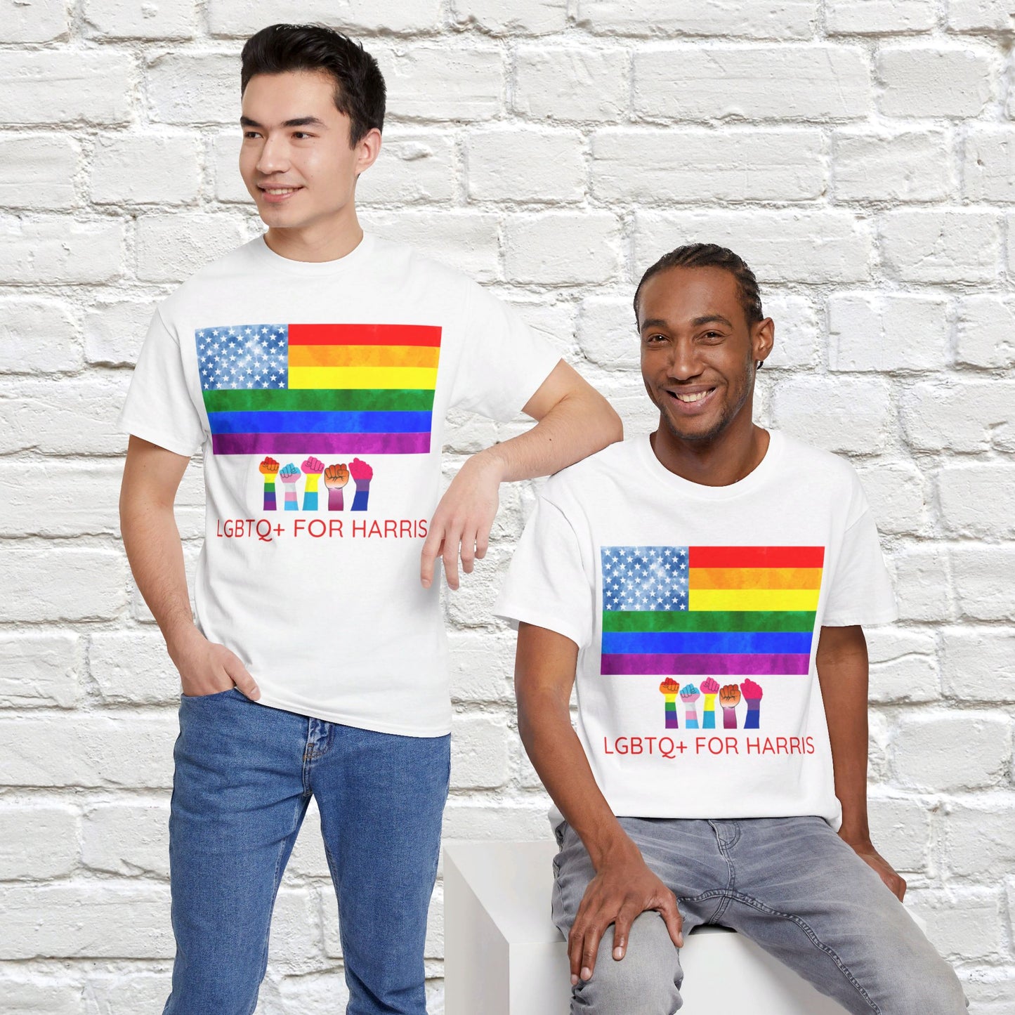 LGBTQ+ for Harris Shirt- Queer for Harris Tee-  Democrat Presidential Election T-Shirt