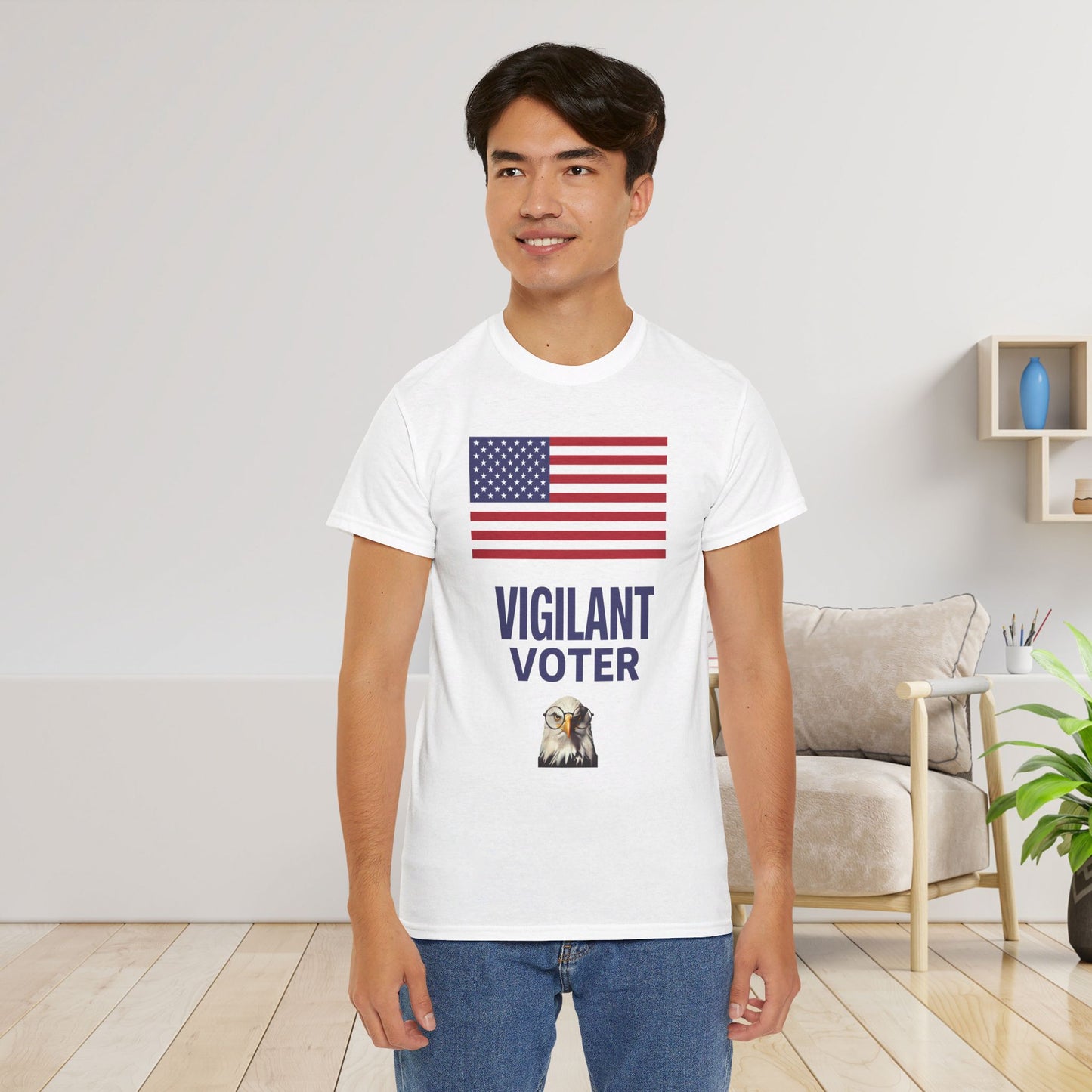 Vigilant Voter Shirt- Vote Blue Save Democracy Tee- Democrat Presidential Election T-Shirt