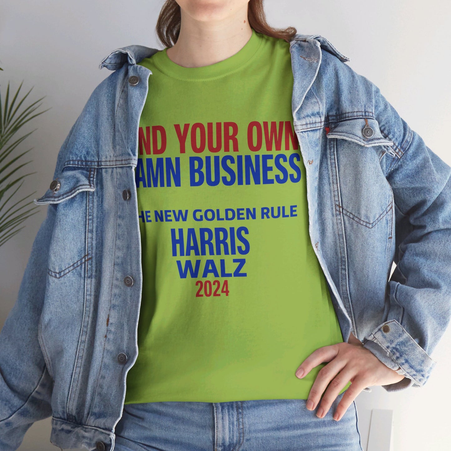 Mind Your Own Damn Business Shirt- Harris Walsh Tee-  Democrat Presidential Election T-Shirt