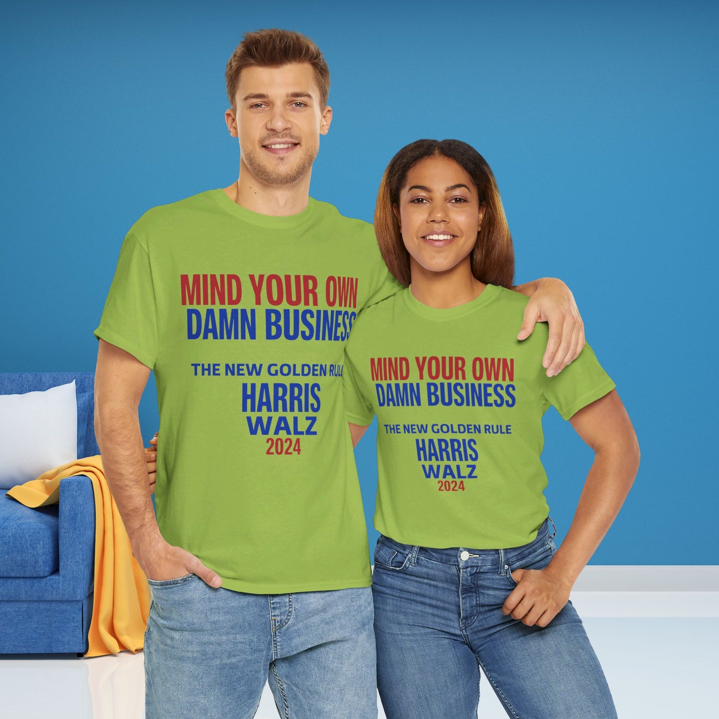 Mind Your Own Damn Business Shirt- Harris Walsh Tee-  Democrat Presidential Election T-Shirt