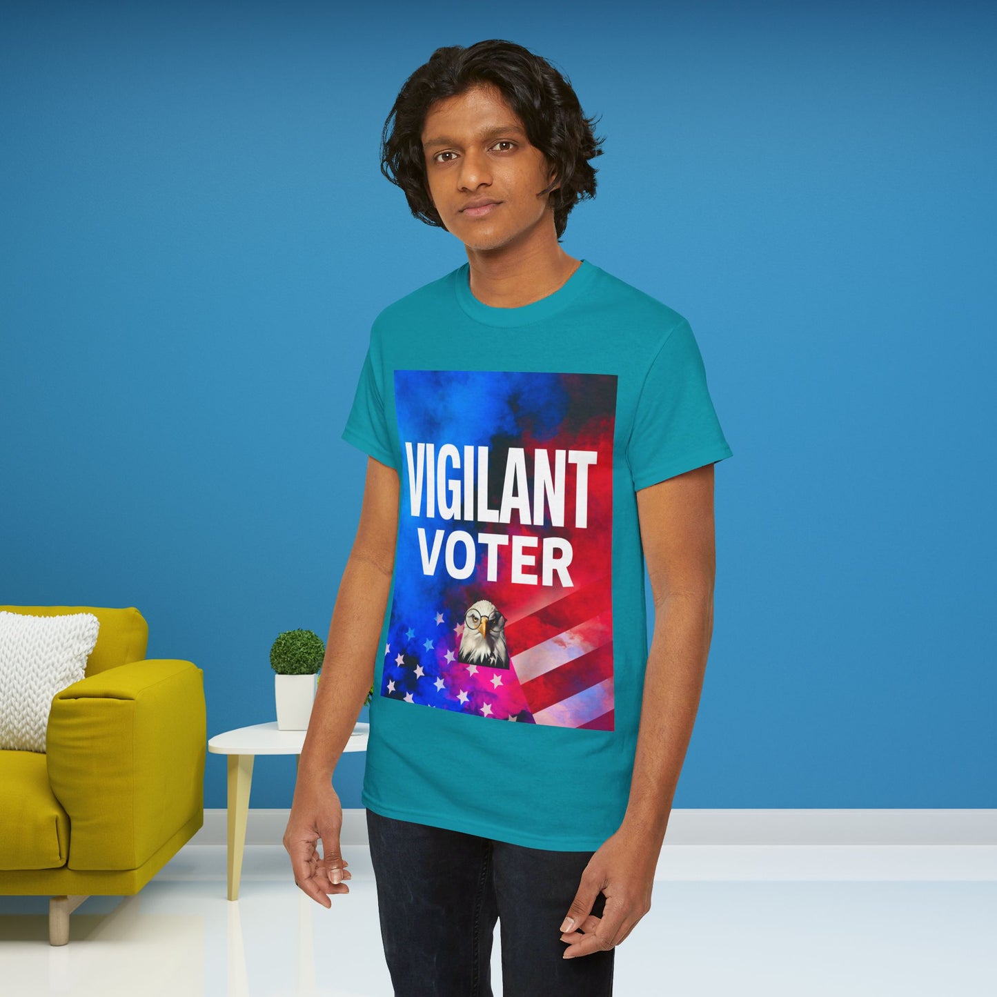 Vigilant Voter Shirt- Vote Blue Save Democracy Tee- Democrat Presidential Election T-Shirt