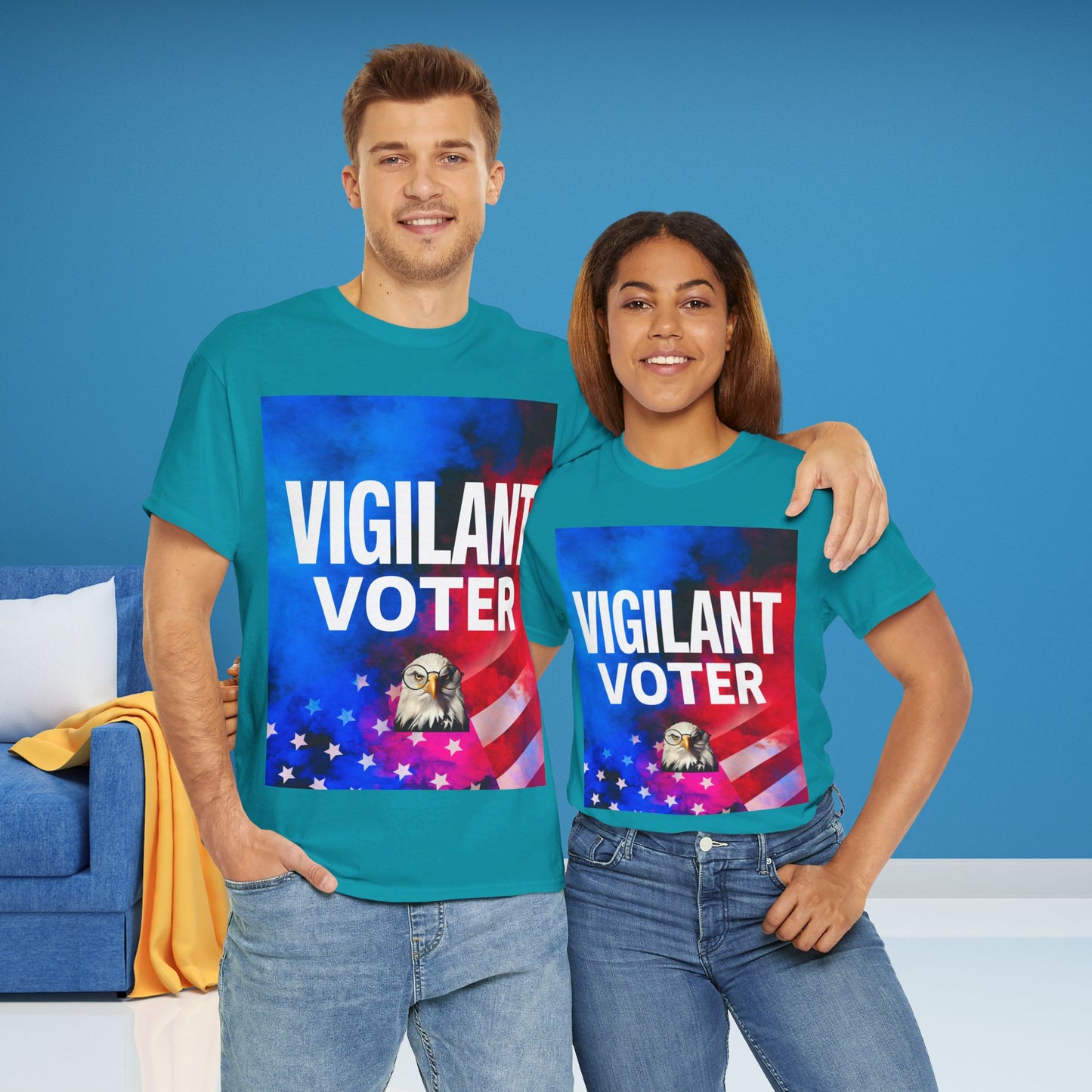 Vigilant Voter Shirt- Vote Blue Save Democracy Tee- Democrat Presidential Election T-Shirt