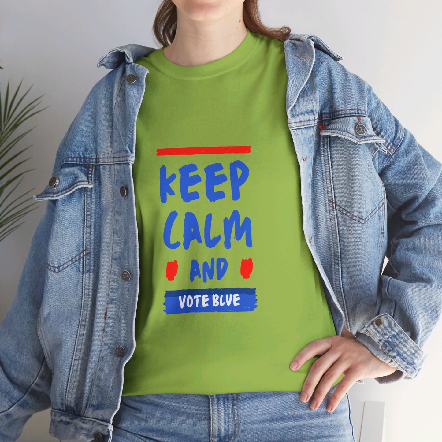 Keep Calm and Vote Blue Shirt- Save Democracy Tee- Democrat Presidential Election T-Shirt