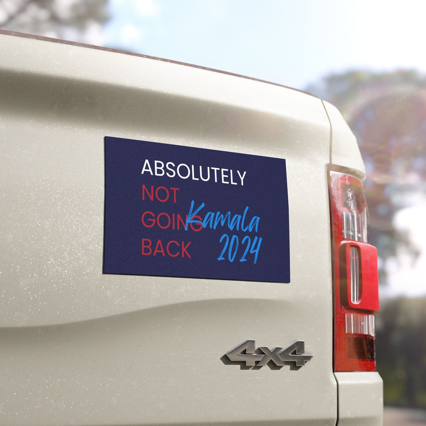 Absolutely Not Going Back Car Magnet - Harris/Walz 2024 Magnet