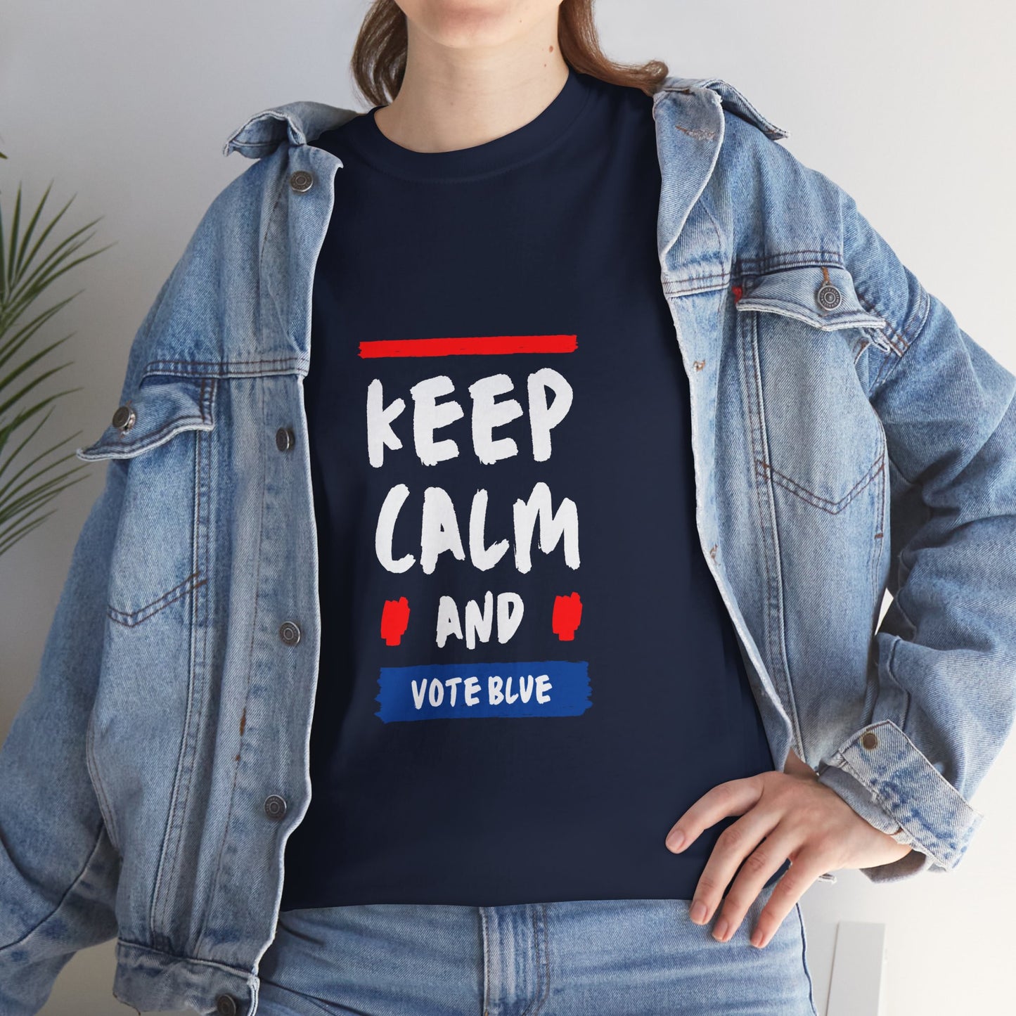 Keep Calm and Vote Blue Shirt- Save Democracy Tee- Democrat Presidential Election T-Shirt