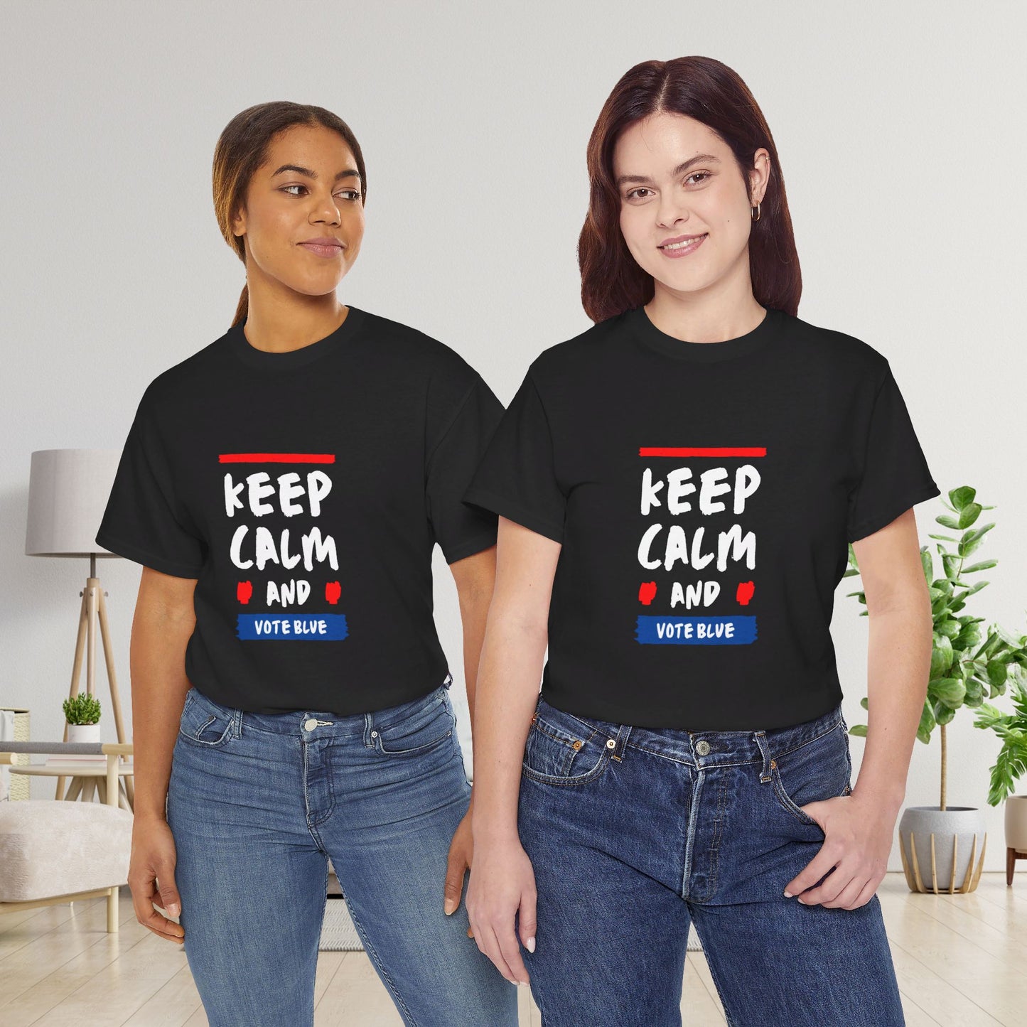 Keep Calm and Vote Blue Shirt- Save Democracy Tee- Democrat Presidential Election T-Shirt