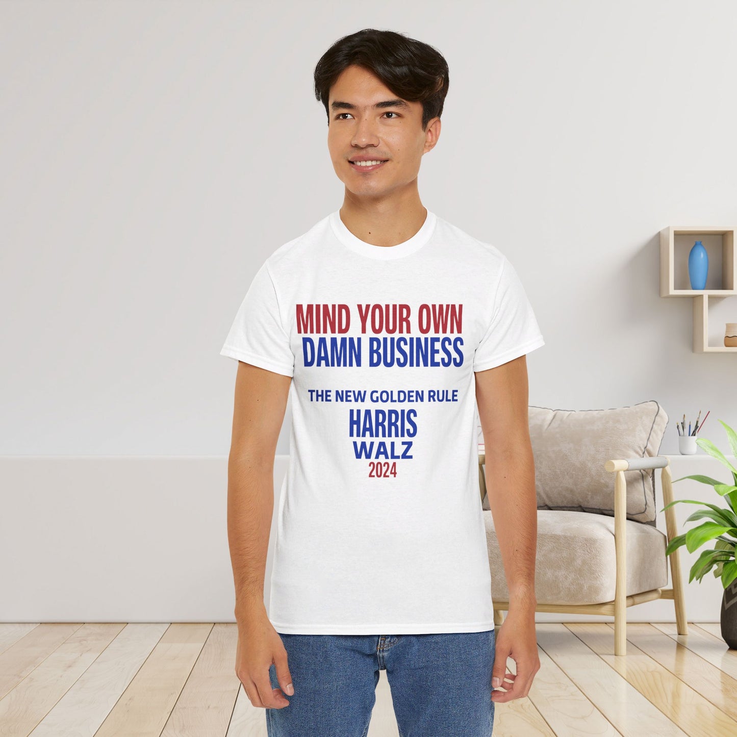 Mind Your Own Damn Business Shirt- Harris Walsh Tee-  Democrat Presidential Election T-Shirt