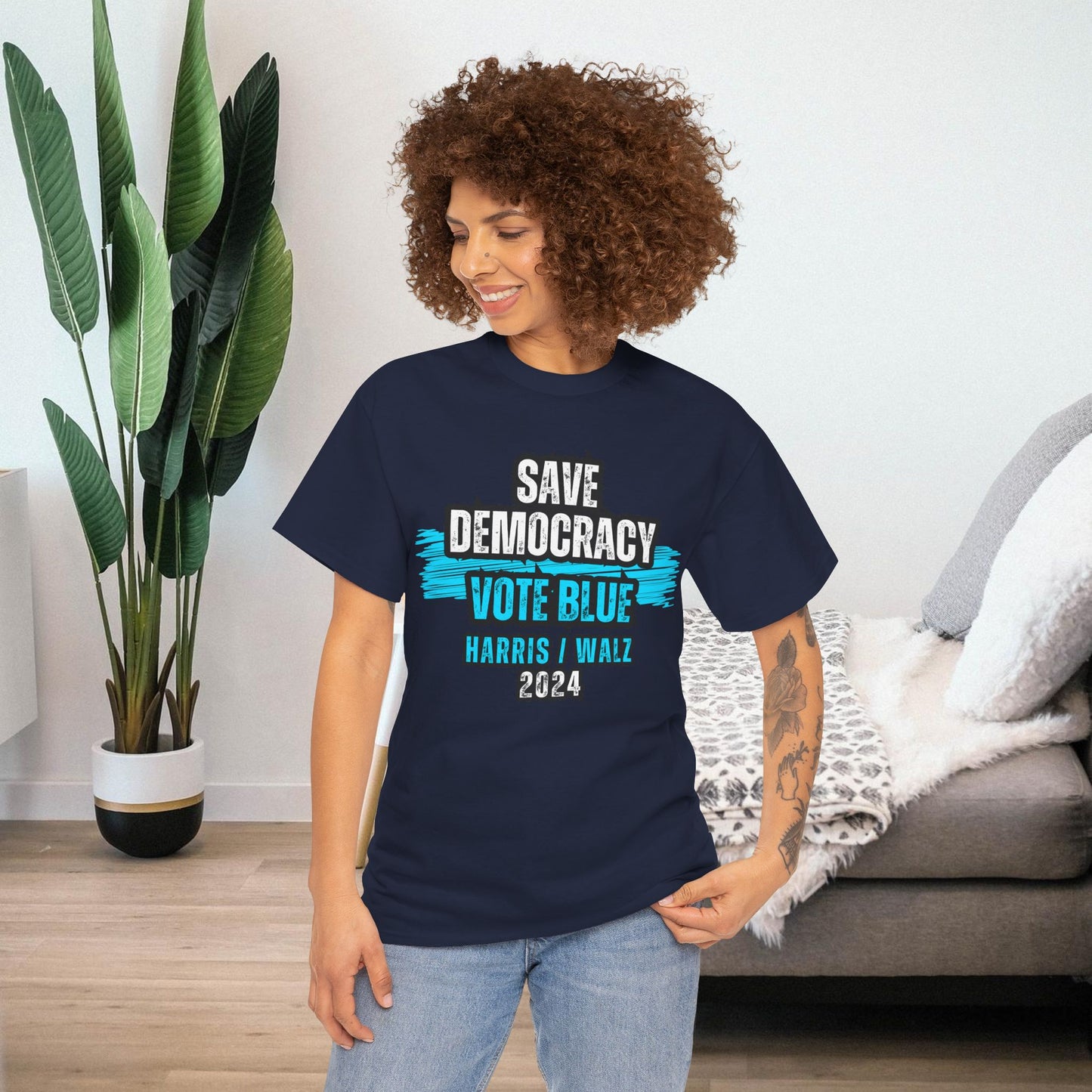 Save Democracy Vote Blue Shirt- Save Democracy Tee- Democrat Presidential Election T-Shirt