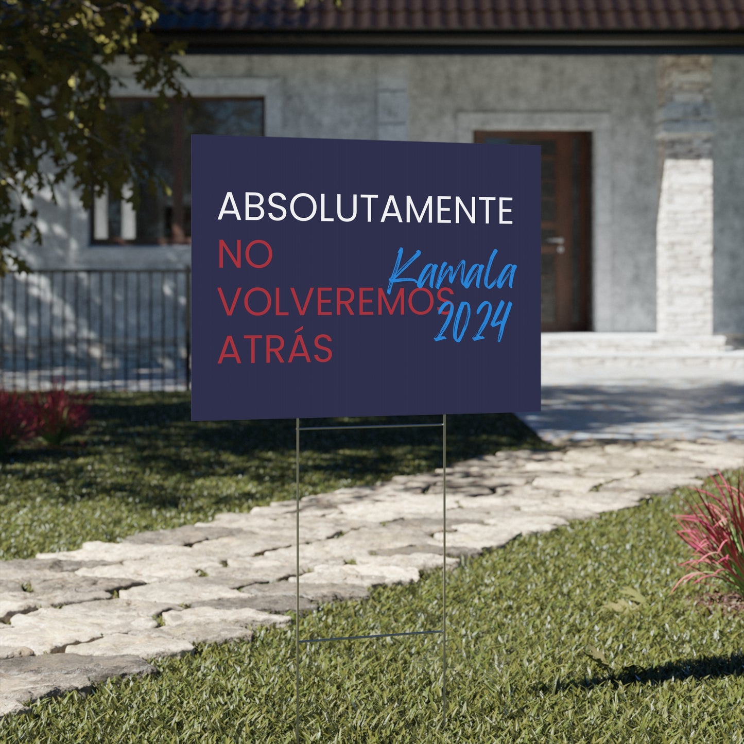 Absolutamente No Volveremos Atrás Yard Sign - Harris/Walz 2024 Sign in Spanish - Patriotic Election Political Decor