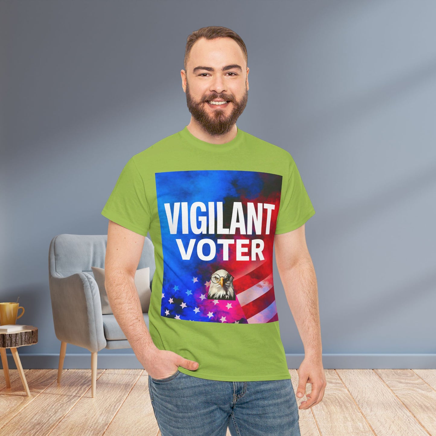 Vigilant Voter Shirt- Vote Blue Save Democracy Tee- Democrat Presidential Election T-Shirt