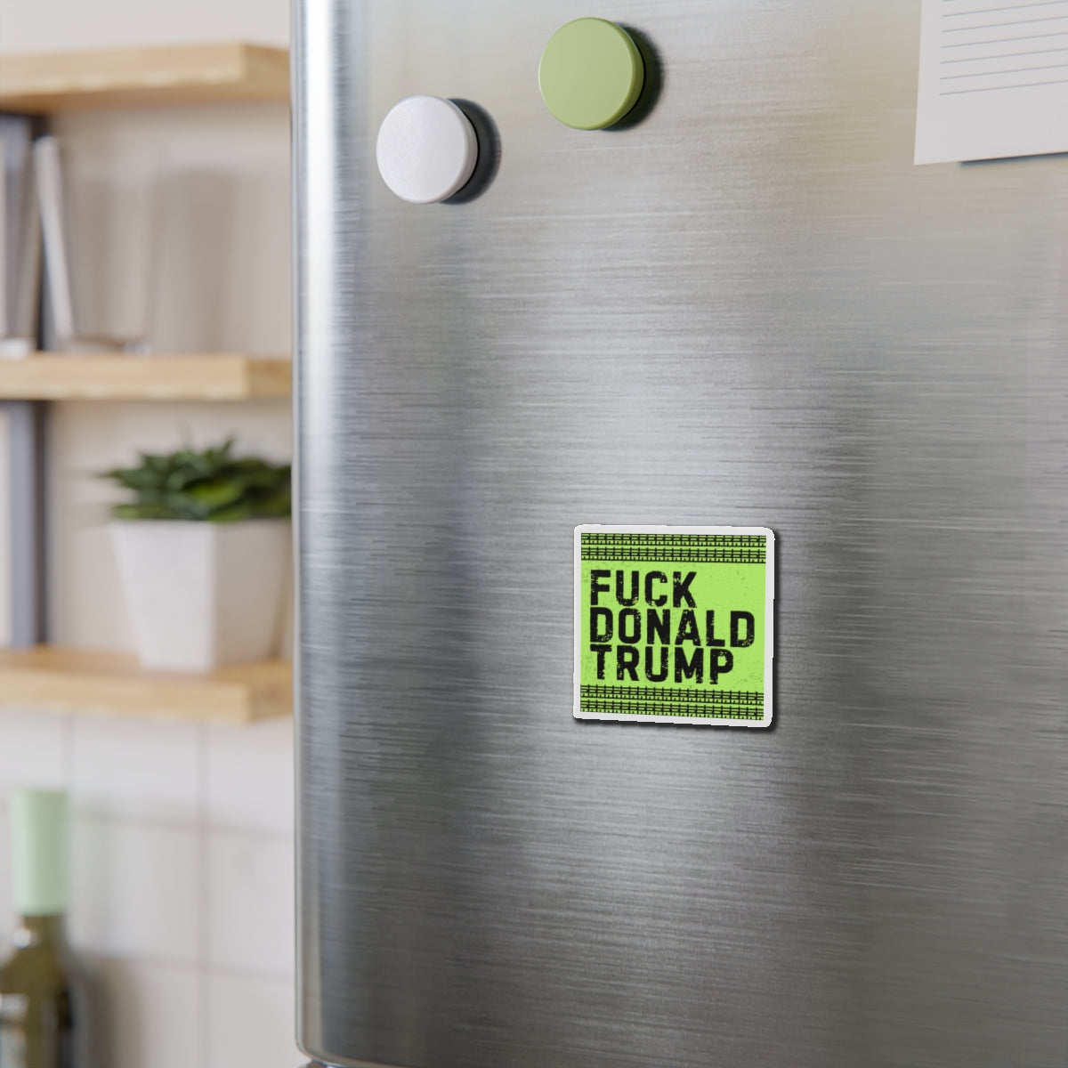 Political Magnet Anti-Trump Merch Foxtrot Delta Tango Fuck Donald Trump Car Magnet Resist Political Decal Protest Activism Gear Anti-Fascism