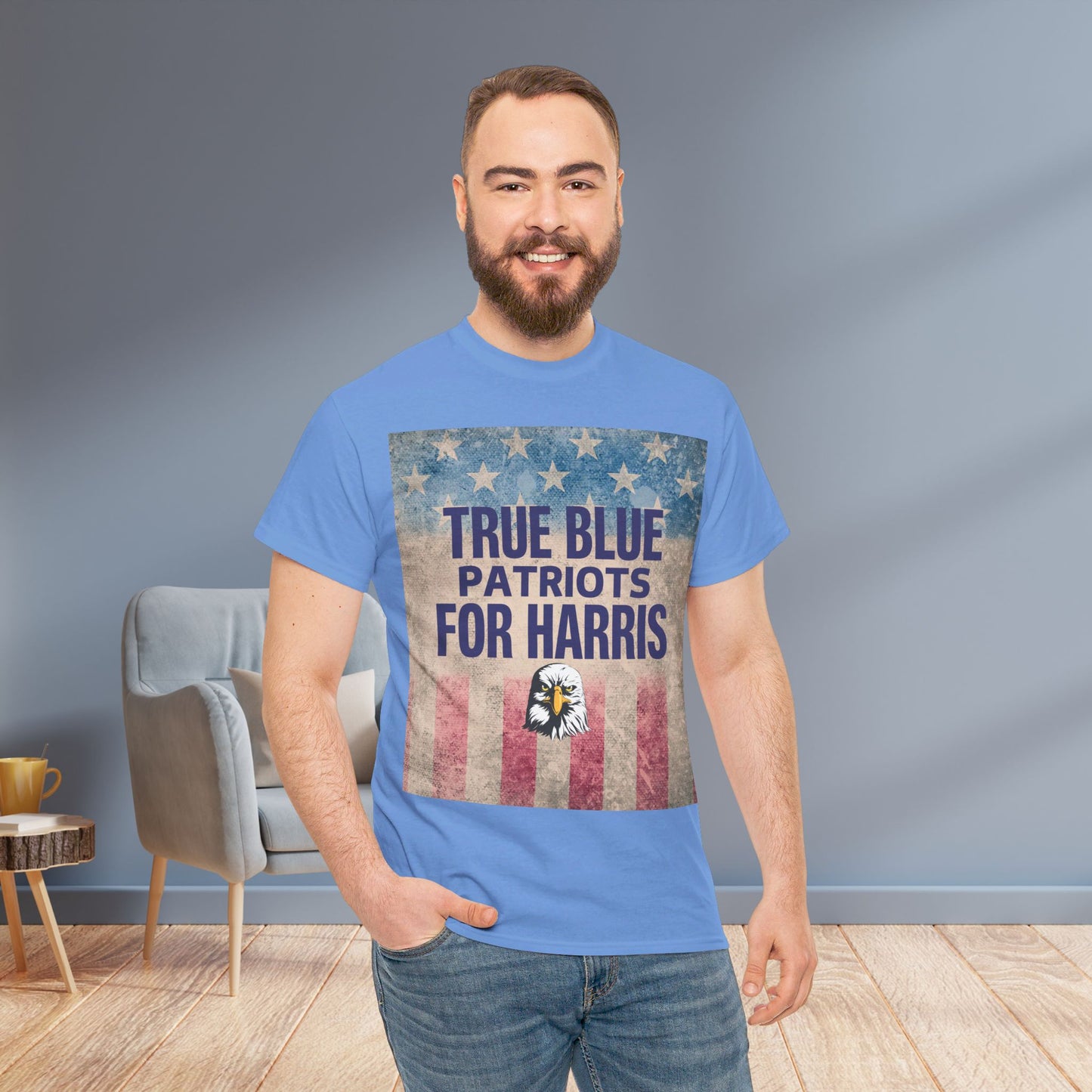 True Blue Patriots for Harris Shirt- Save Democracy Tee- Democrat Presidential Election T-Shirt