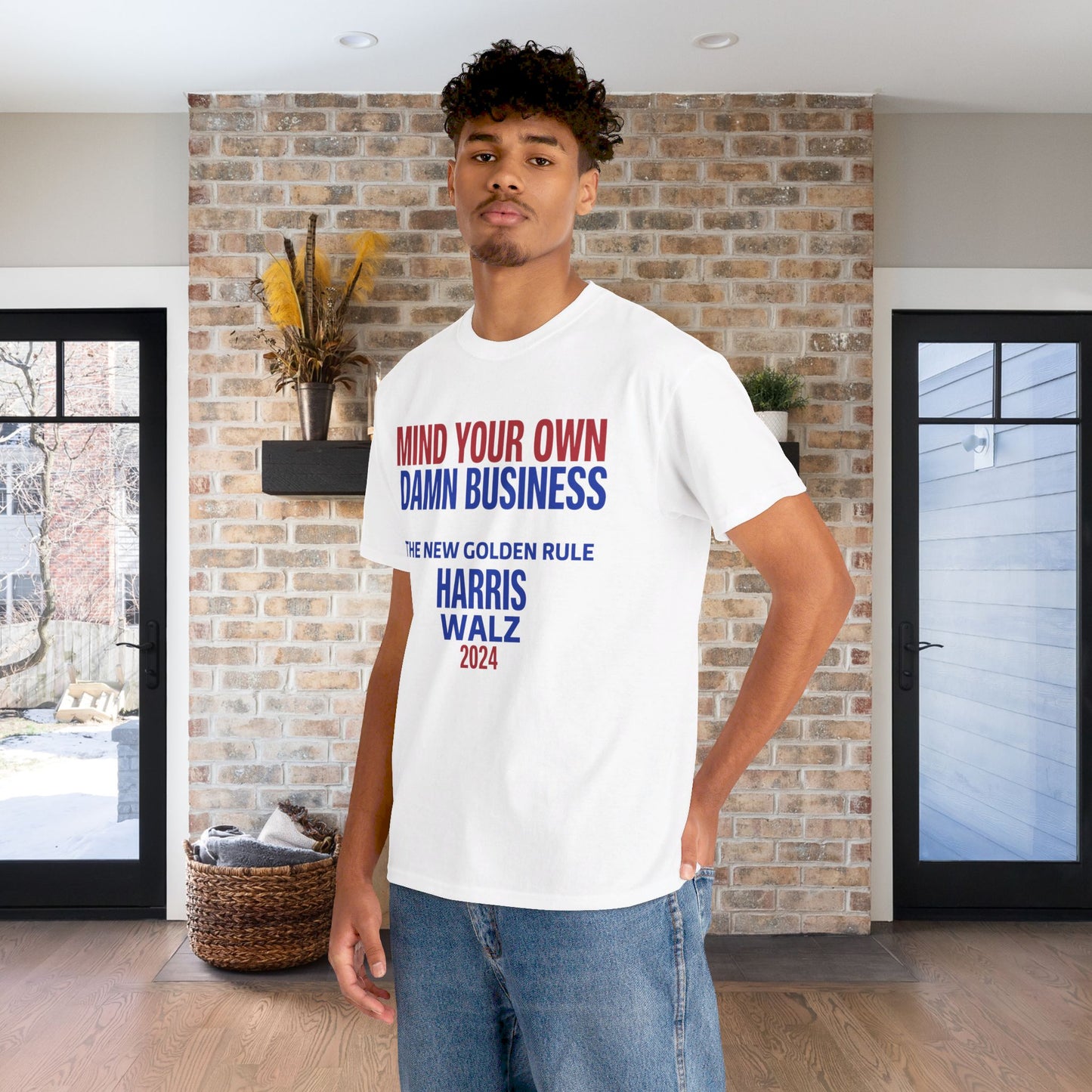 Mind Your Own Damn Business Shirt- Harris Walsh Tee-  Democrat Presidential Election T-Shirt