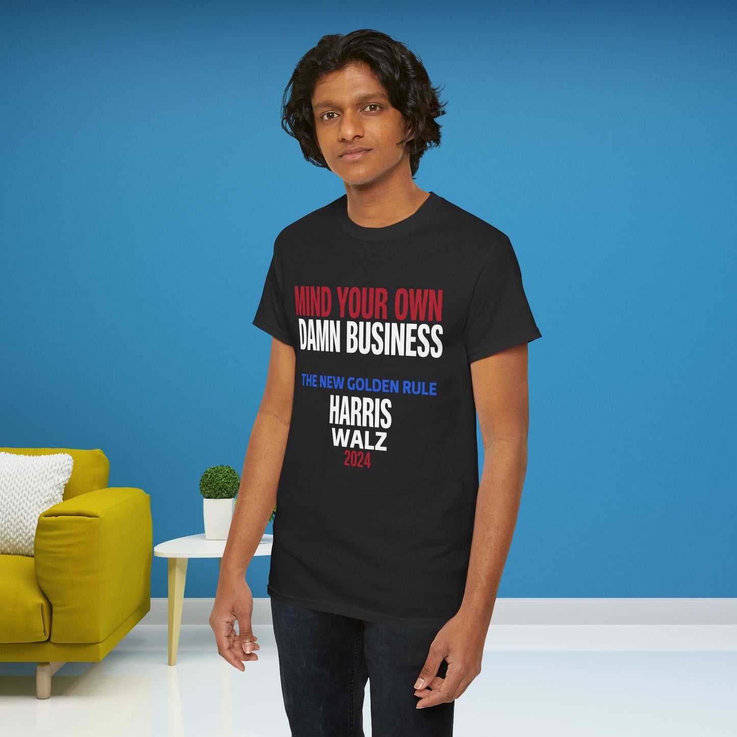 Mind Your Own Damn Business Shirt- Harris Walsh Tee-  Democrat Presidential Election T-Shirt