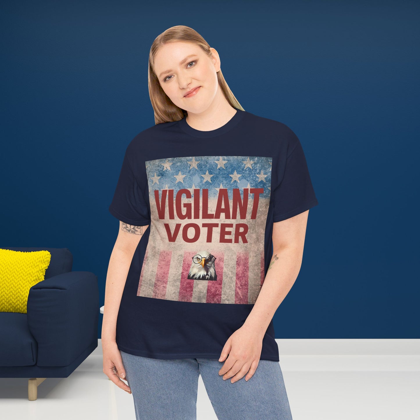 Vigilant Voter Shirt- Vote Blue Save Democracy Tee- Democrat Presidential Election T-Shirt