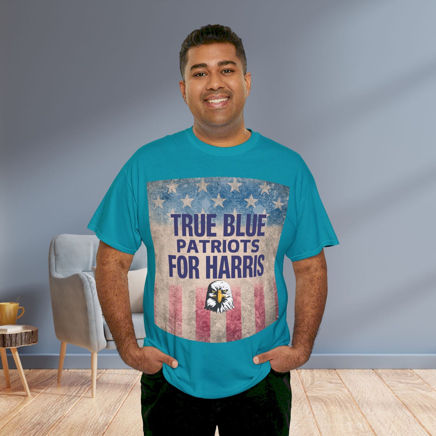 True Blue Patriots for Harris Shirt- Save Democracy Tee- Democrat Presidential Election T-Shirt