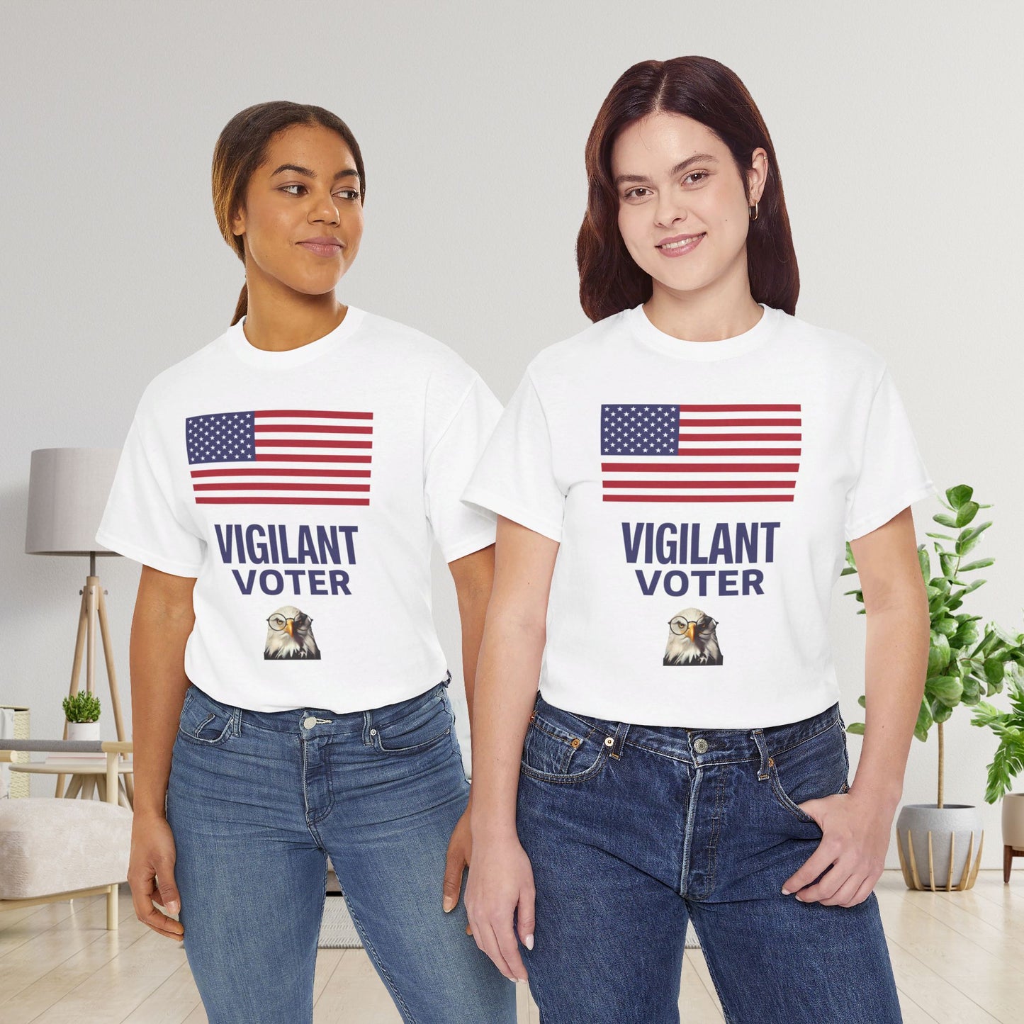 Vigilant Voter Shirt- Vote Blue Save Democracy Tee- Democrat Presidential Election T-Shirt